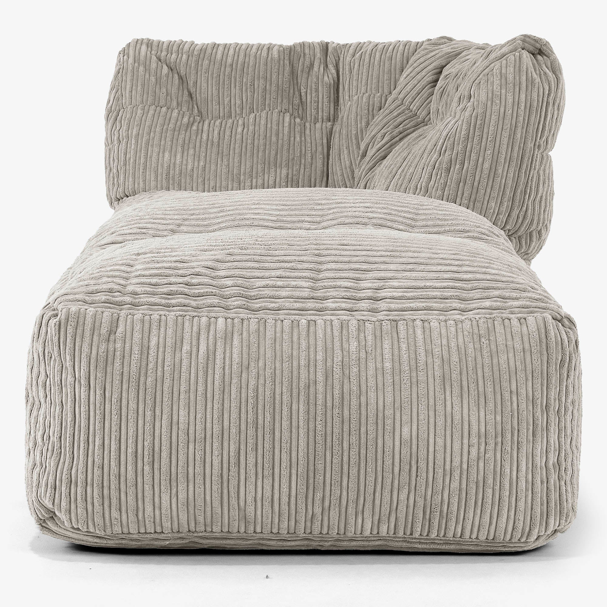 Modulares Sofa Sitzsack, Rechte Chaiselongue - Cord Nerzfarben - Image 2
