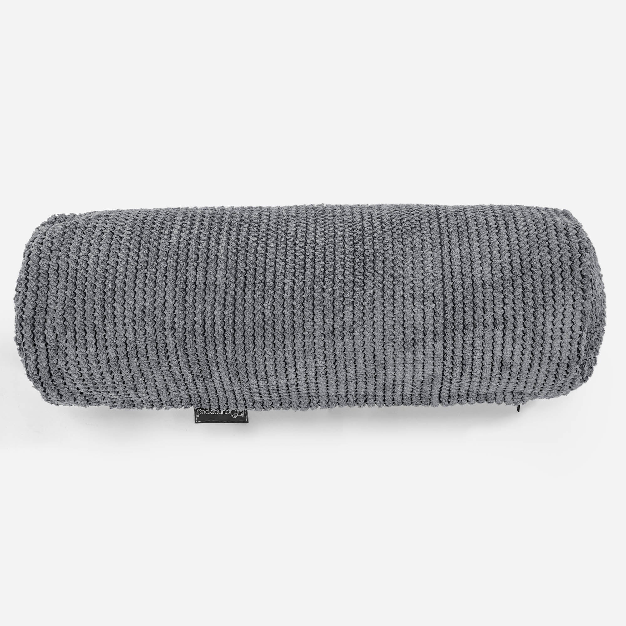 Nackenrolle Dekokissen / Sofa Kissenbezug 20 x 55cm - Pom-Pom Schwarz - Image 2