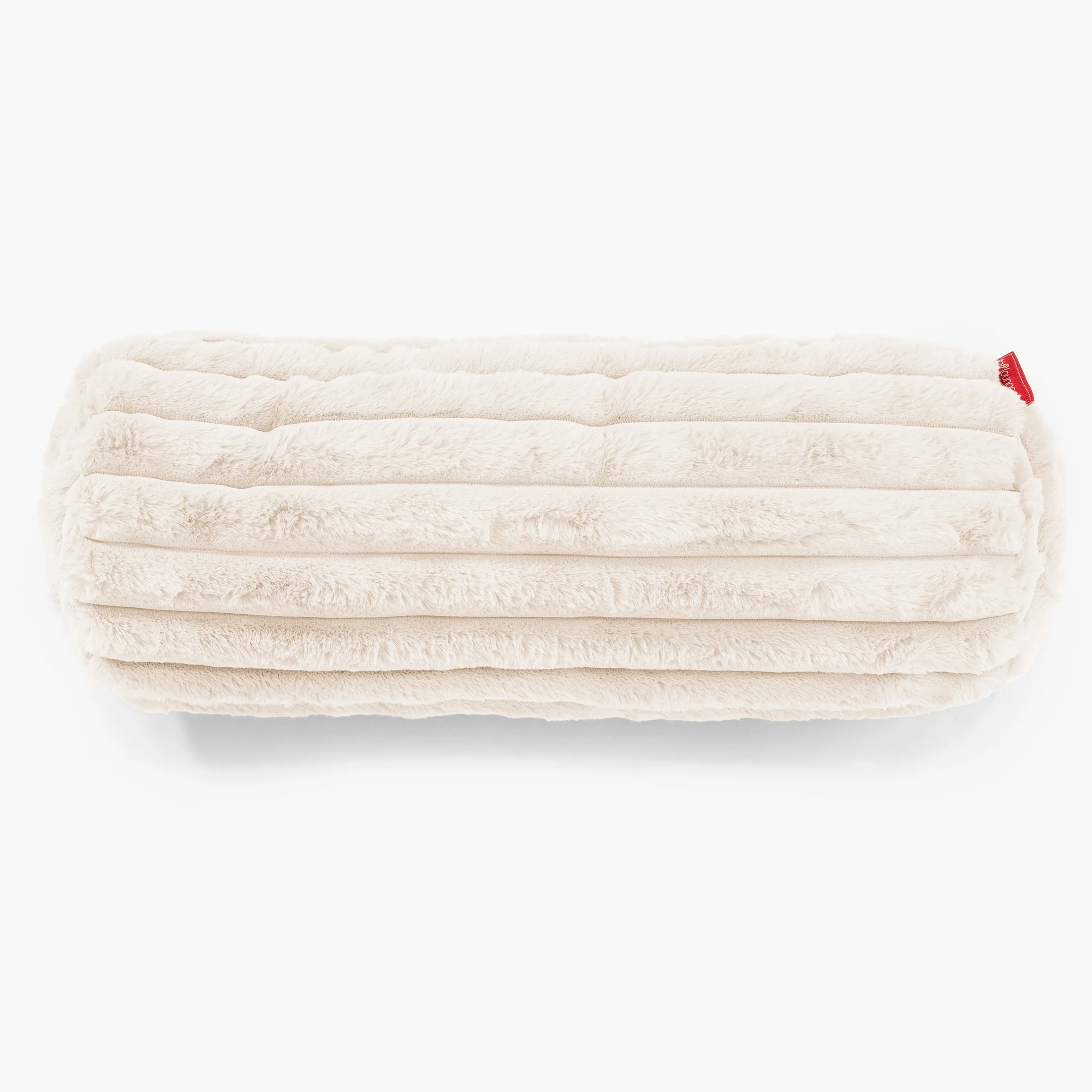 Nackenrolle Dekokissen / Sofa Kissenbezug 20 x 55cm - Ultra Plüsch Cord Creme - Image 2