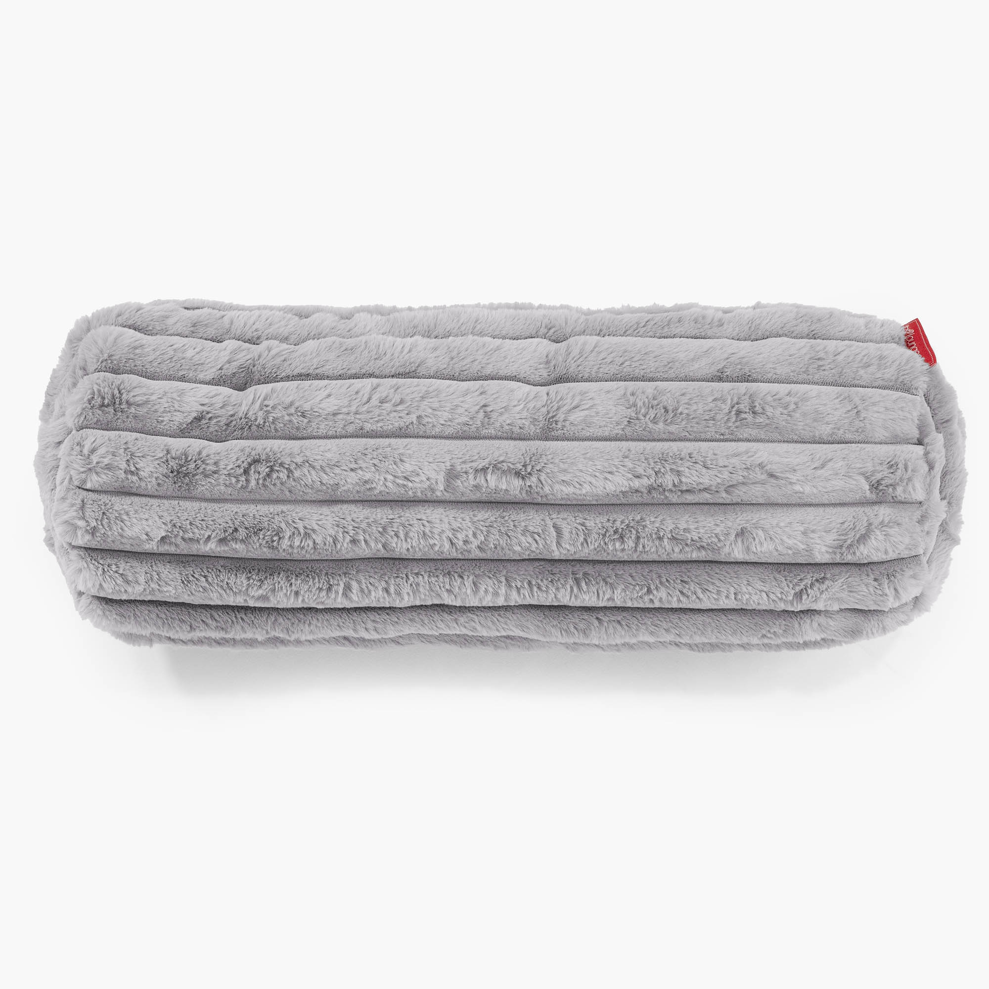 Nackenrolle Dekokissen / Sofa Kissenbezug 20 x 55cm - Ultra Plüsch Cord Grau - Image 2