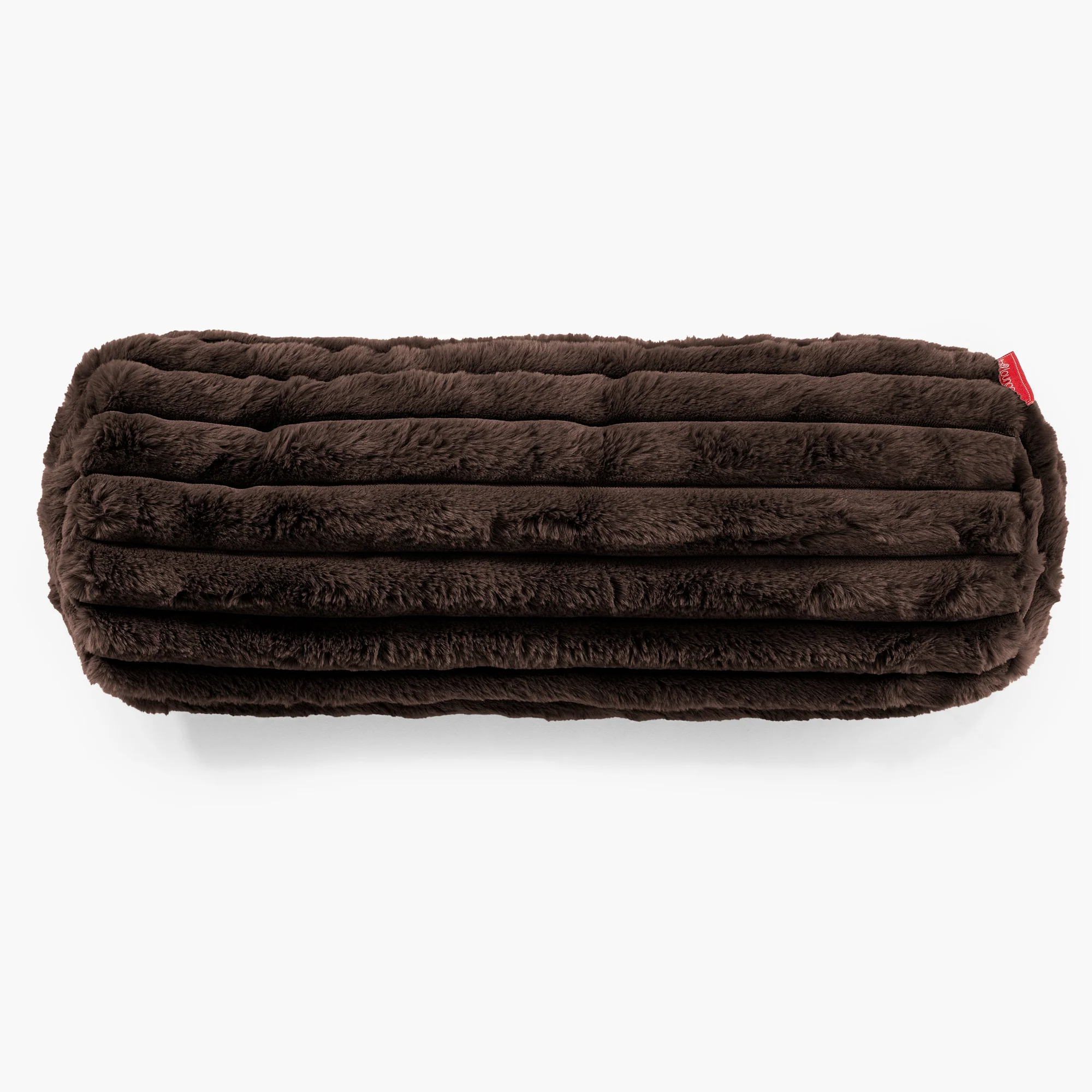 Nackenrolle Dekokissen / Sofa Kissenbezug 20 x 55cm - Ultra Plüsch Cord Nussbraun - Image 2