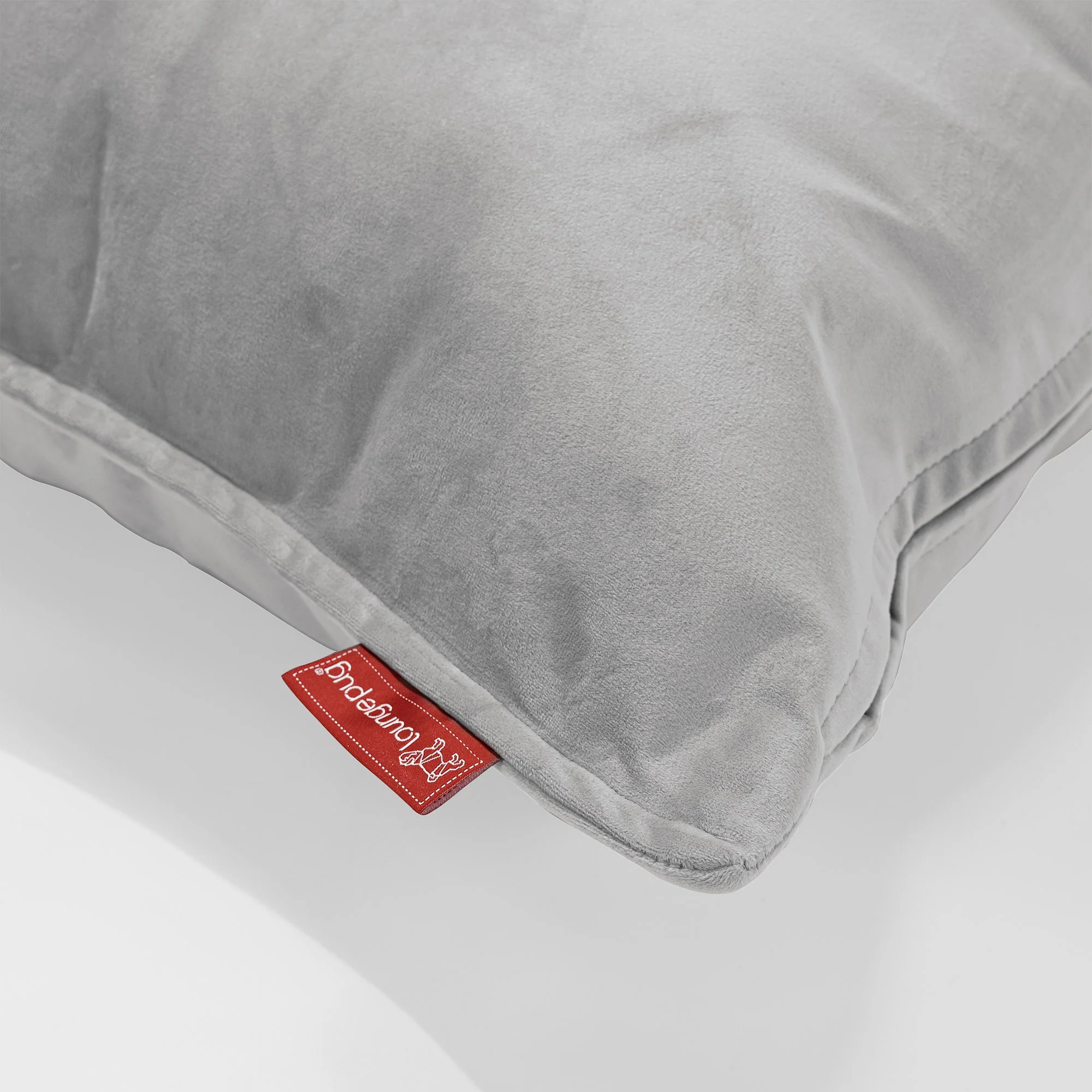 Nackenrolle Dekokissen / Sofa Kissenbezug 20 x 55cm - Samt Silber - Image 3