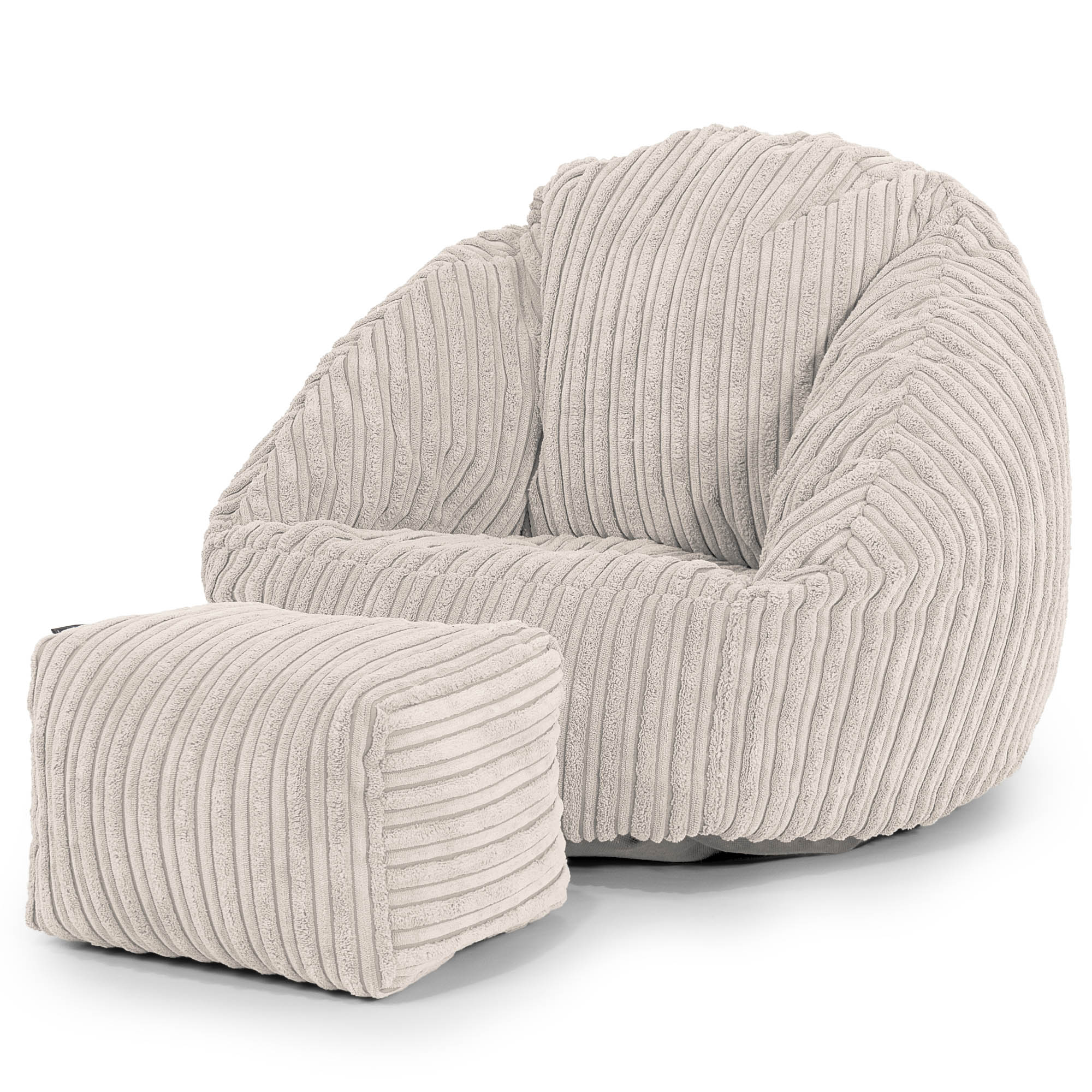Bubble Kinder-Sitzsack Sessel 1-3 jahren - Cord Elfenbein - Image 2