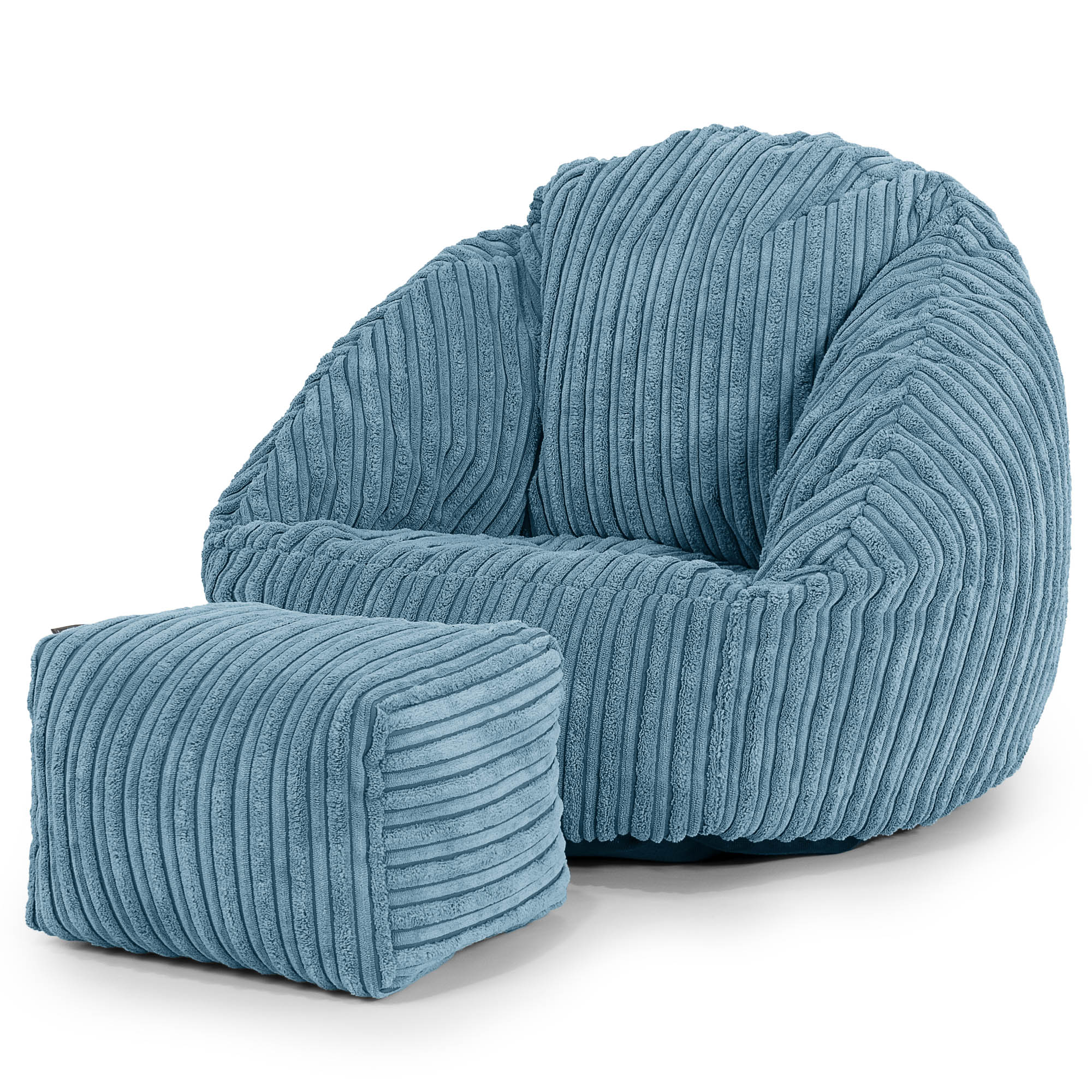 Bubble Kinder-Sitzsack Sessel 1-3 jahren - Cord Türkis - Image 2