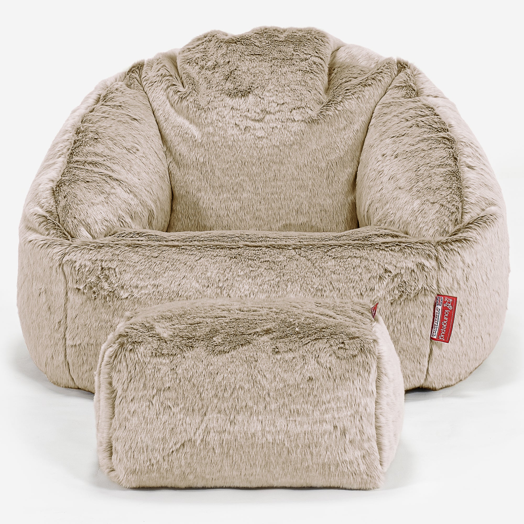 Bubble Sitzsack Sessel - Kaninchen Kunstfell Goldbraun - Image 2