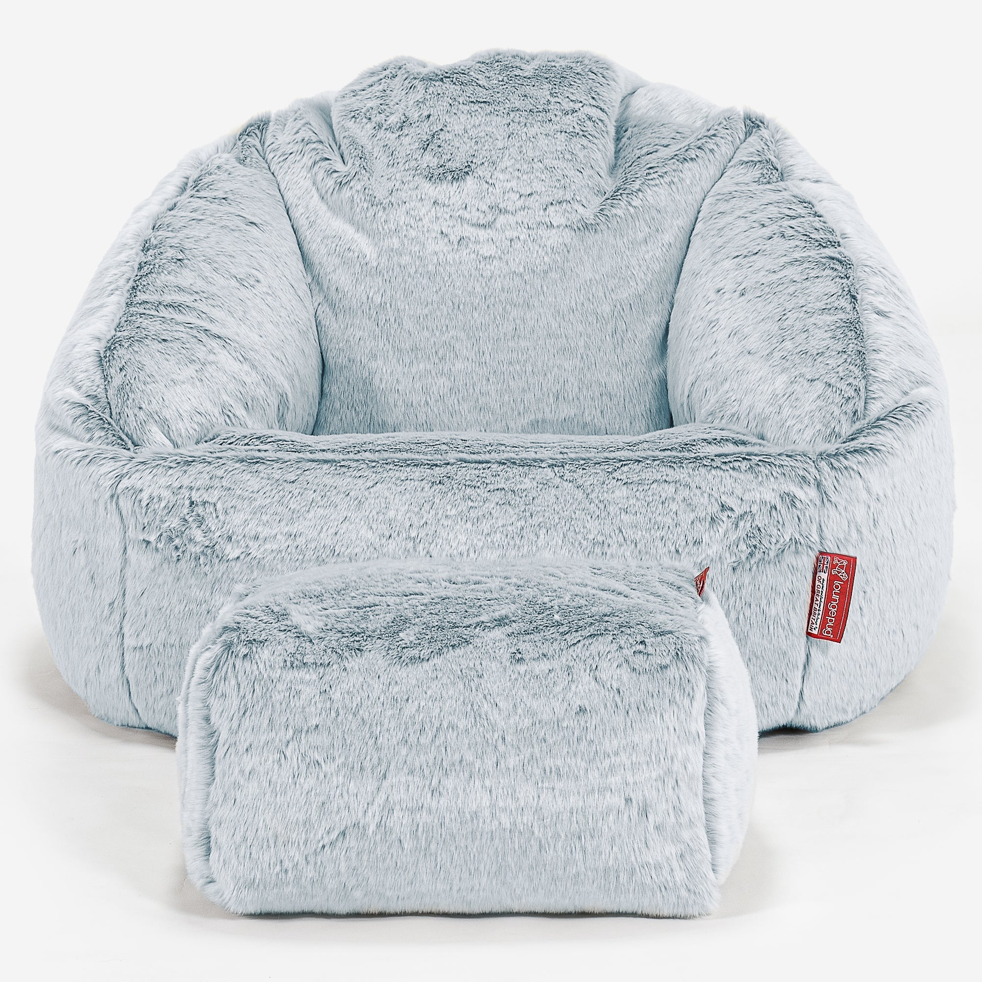 Bubble Sitzsack Sessel - Kaninchen Kunstfell Pastellblau - Image 2