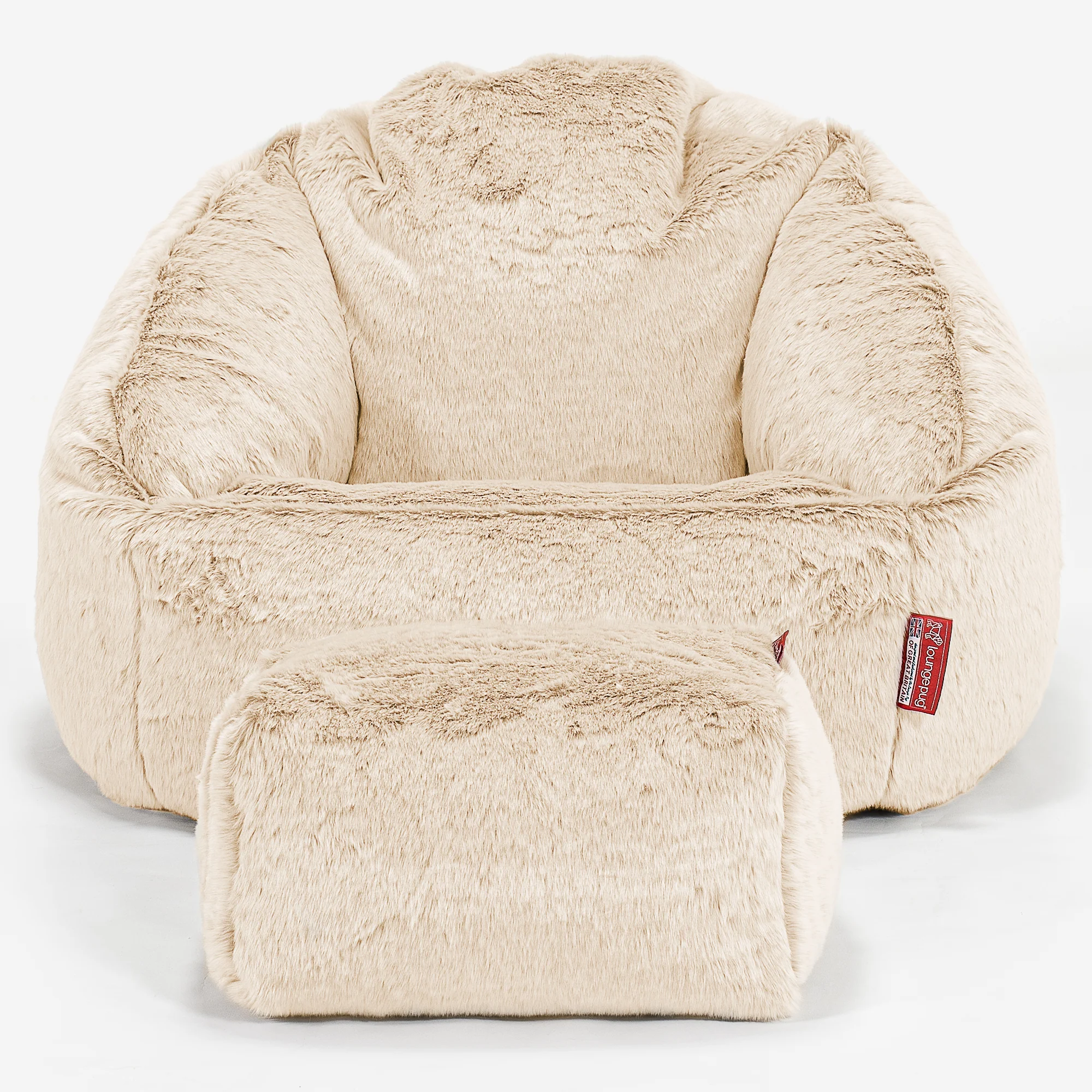 Bubble Sitzsack Sessel - Kaninchen Kunstfell Weiß - Image 2