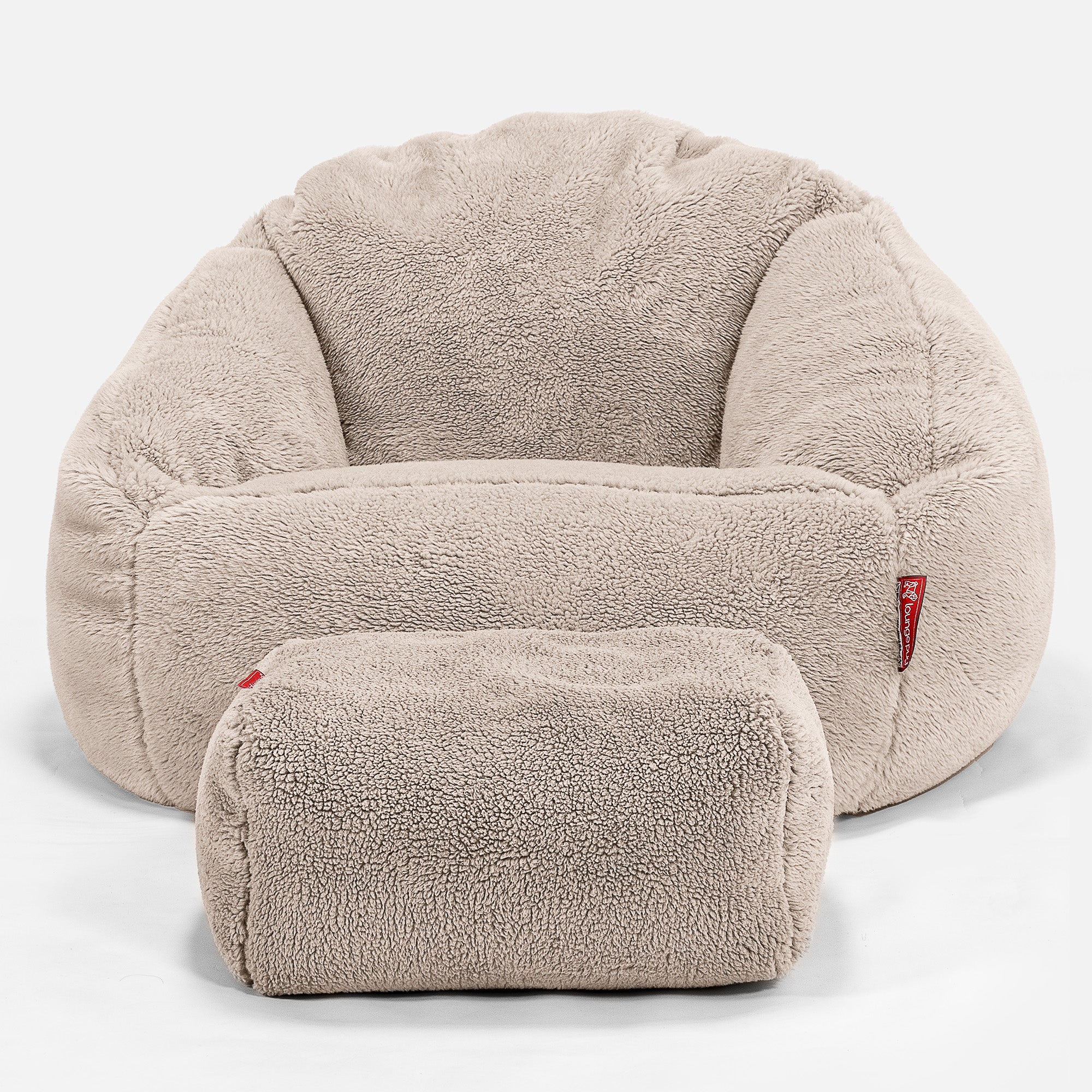 Bubble Sitzsack Sessel - Teddy Kunstfell Nerzfarben - Image 2