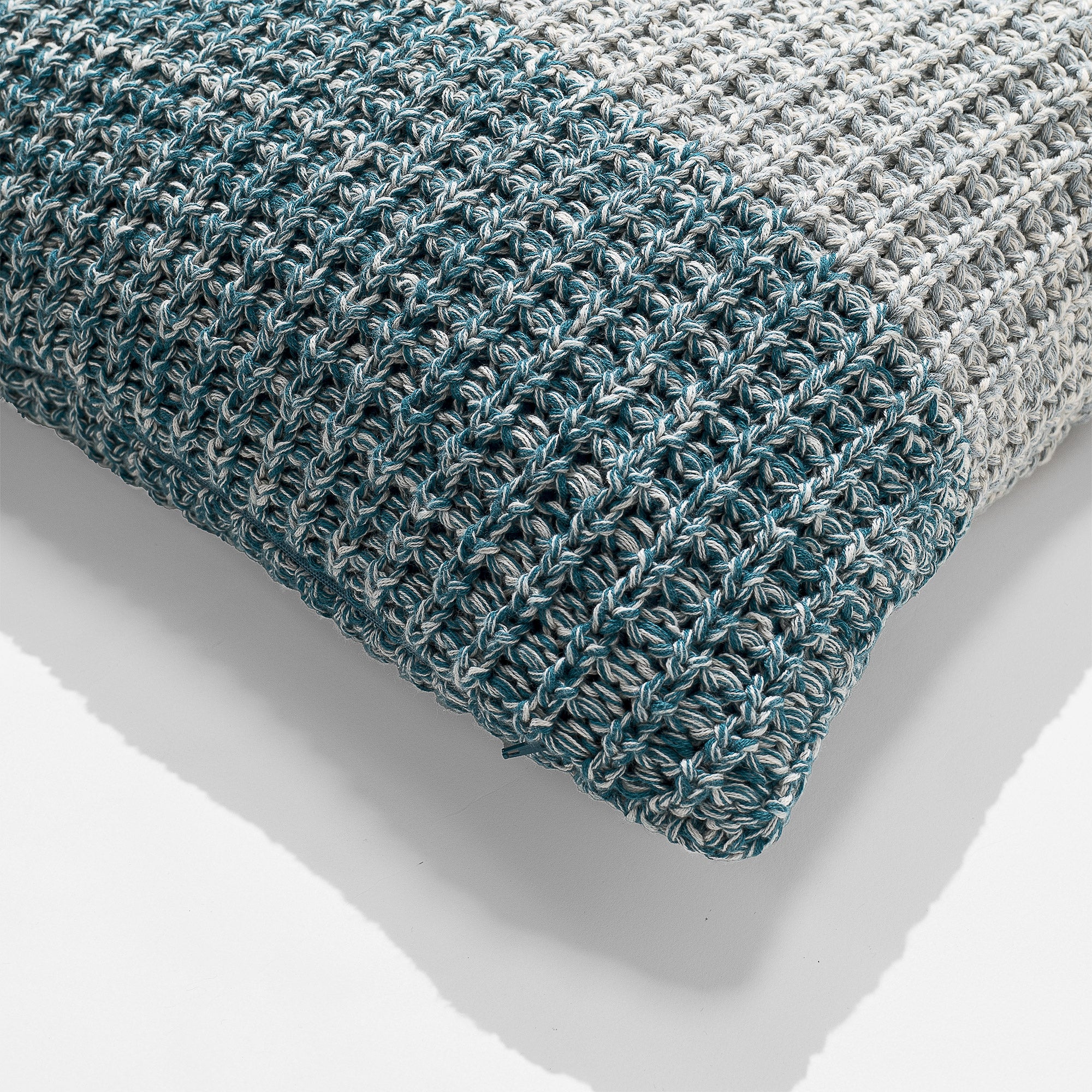 Dekokissen / Sofa Kissenbezug 47 x 47cm - Gestrickte Chester Blau - Image 2