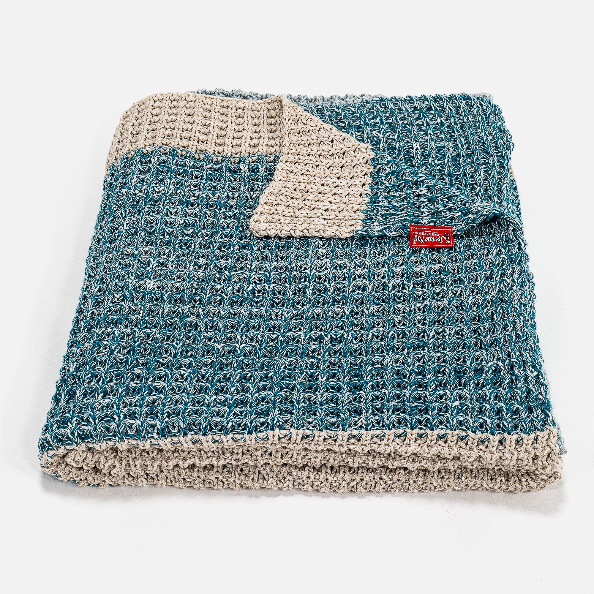 Kuscheldecke / Tagesdecke - Gestrickte Chester Blau - Image 2