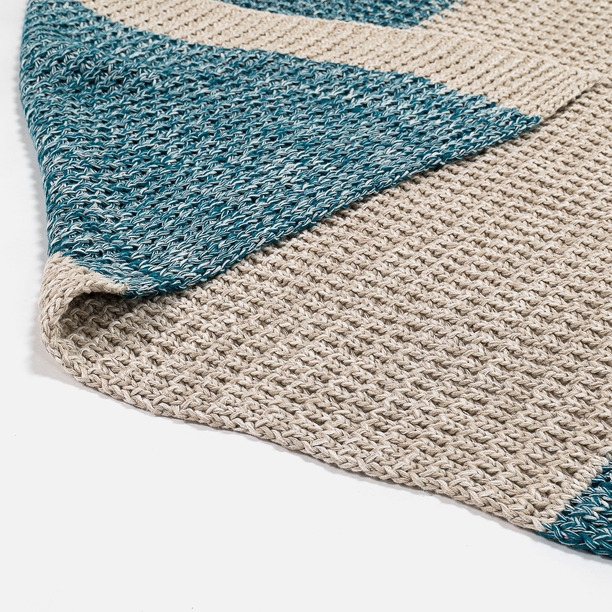 Kuscheldecke / Tagesdecke - Gestrickte Chester Blau - Image 3