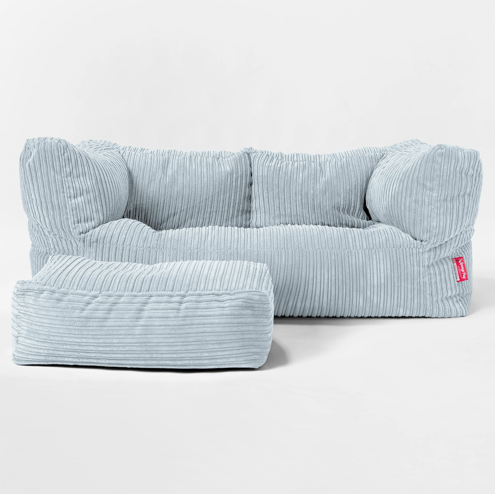 Riesen Albert Kinder Sitzsack Sofa 3-14 Jahre - Cord Baby Blau - Image 2