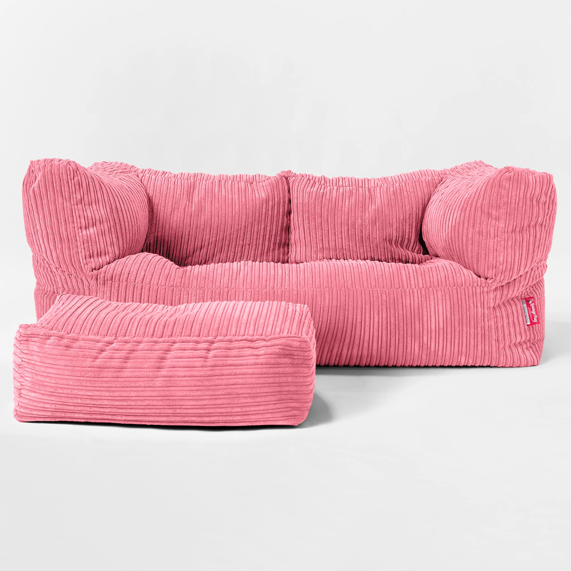 Riesen Albert Kinder Sitzsack Sofa 3-14 Jahre - Cord Koralle - Image 2