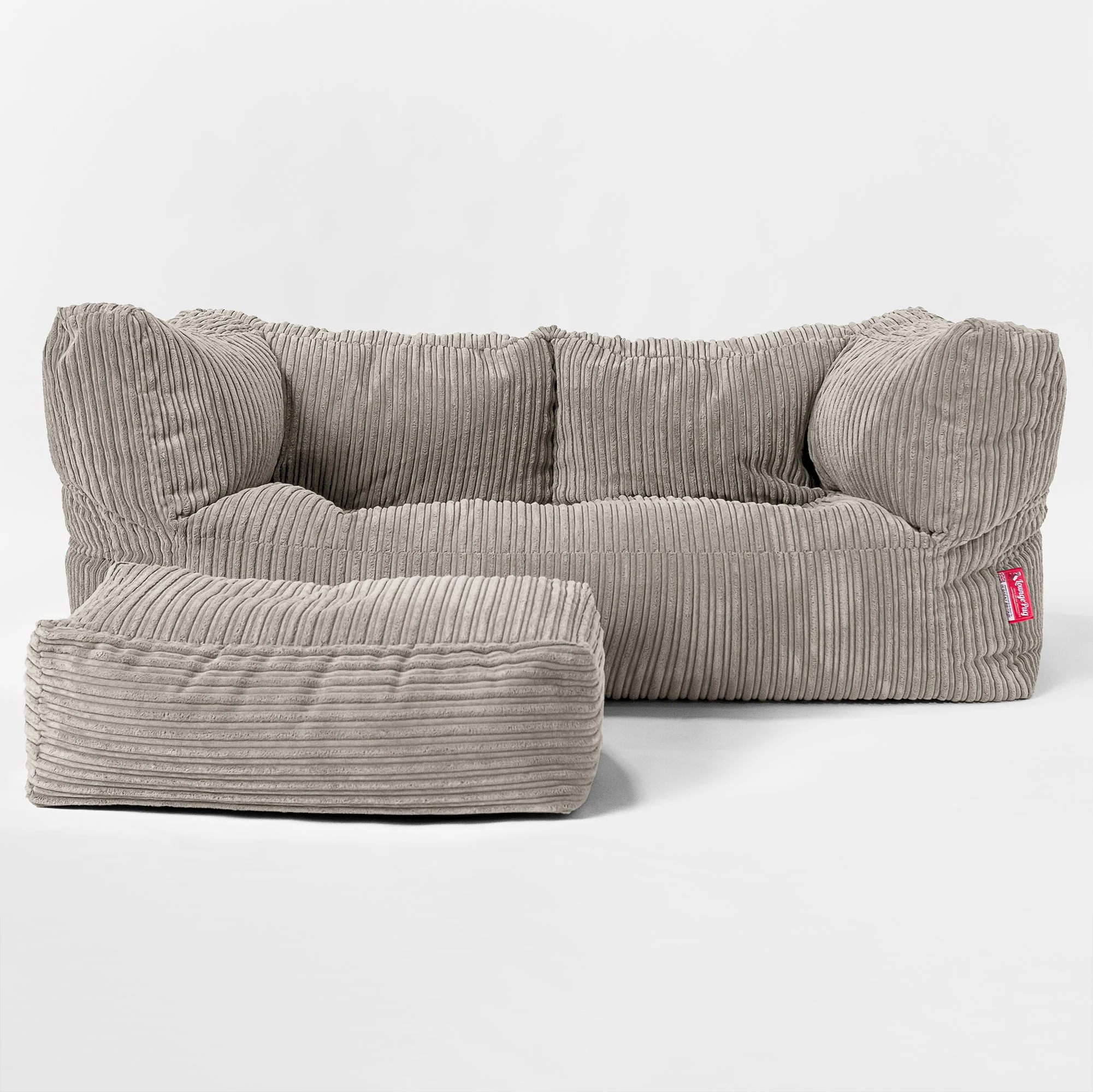 Riesen Albert Kinder Sitzsack Sofa 3-14 Jahre - Cord Nerzfarben - Image 2