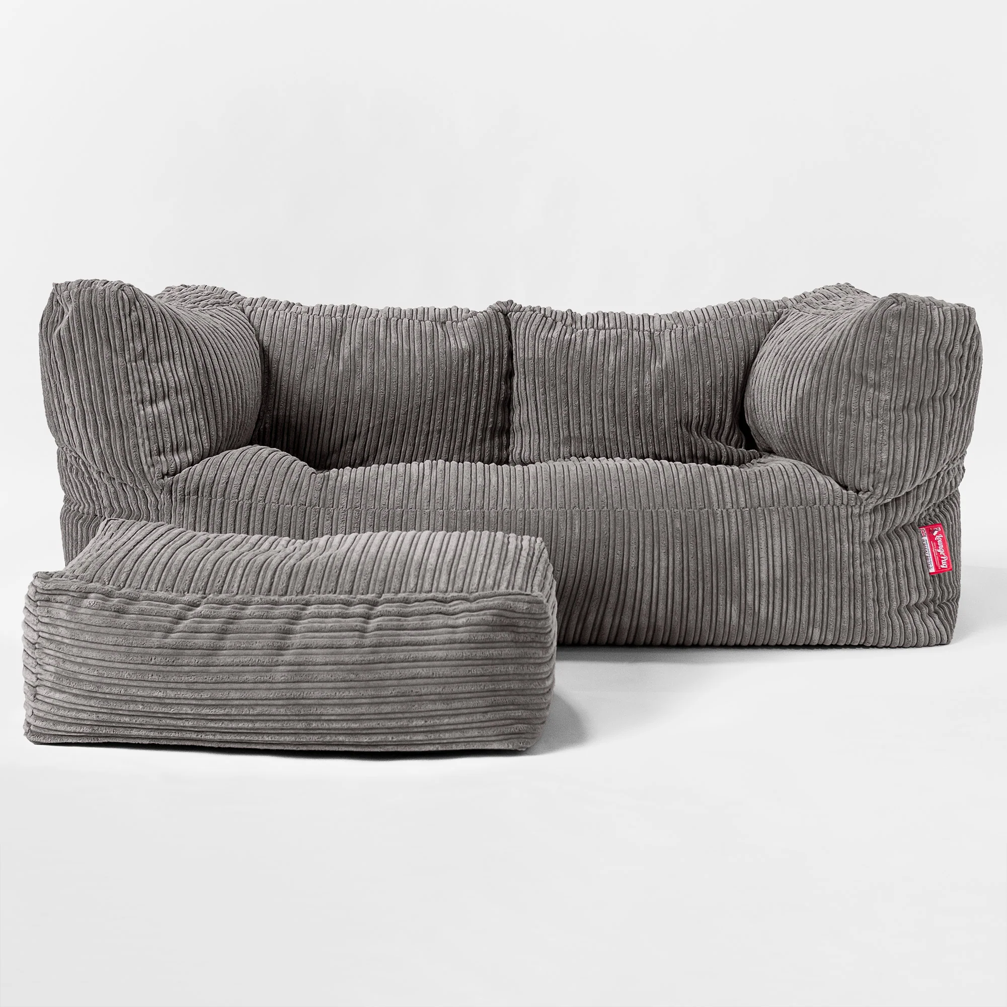Riesen Albert Kinder Sitzsack Sofa 3-14 Jahre - Cord Graphitgrau - Image 2