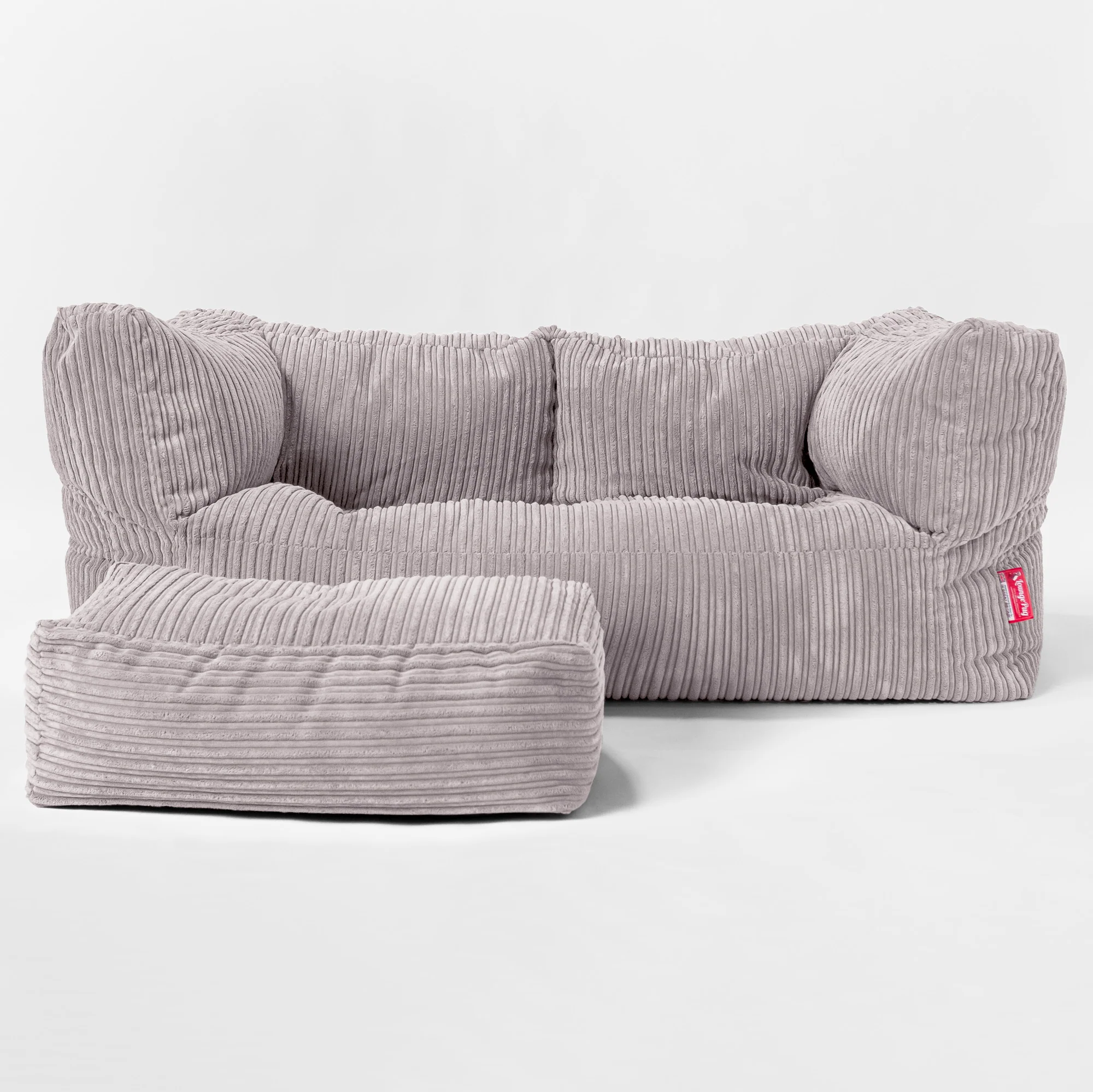 Riesen Albert Kinder Sitzsack Sofa 3-14 Jahre - Cord Silbergrau - Image 2