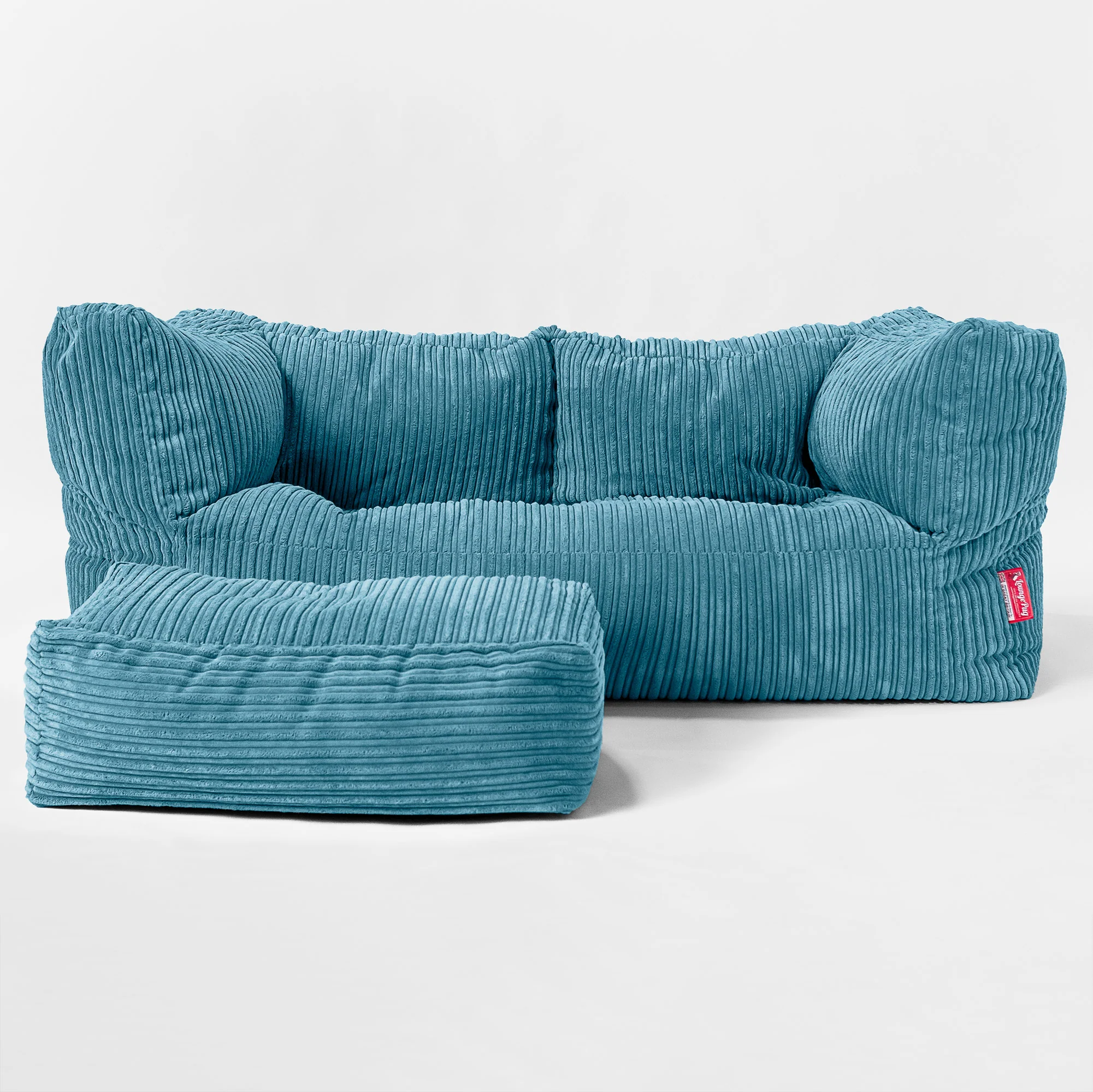 Riesen Albert Kinder Sitzsack Sofa 3-14 Jahre - Cord Türkis - Image 2