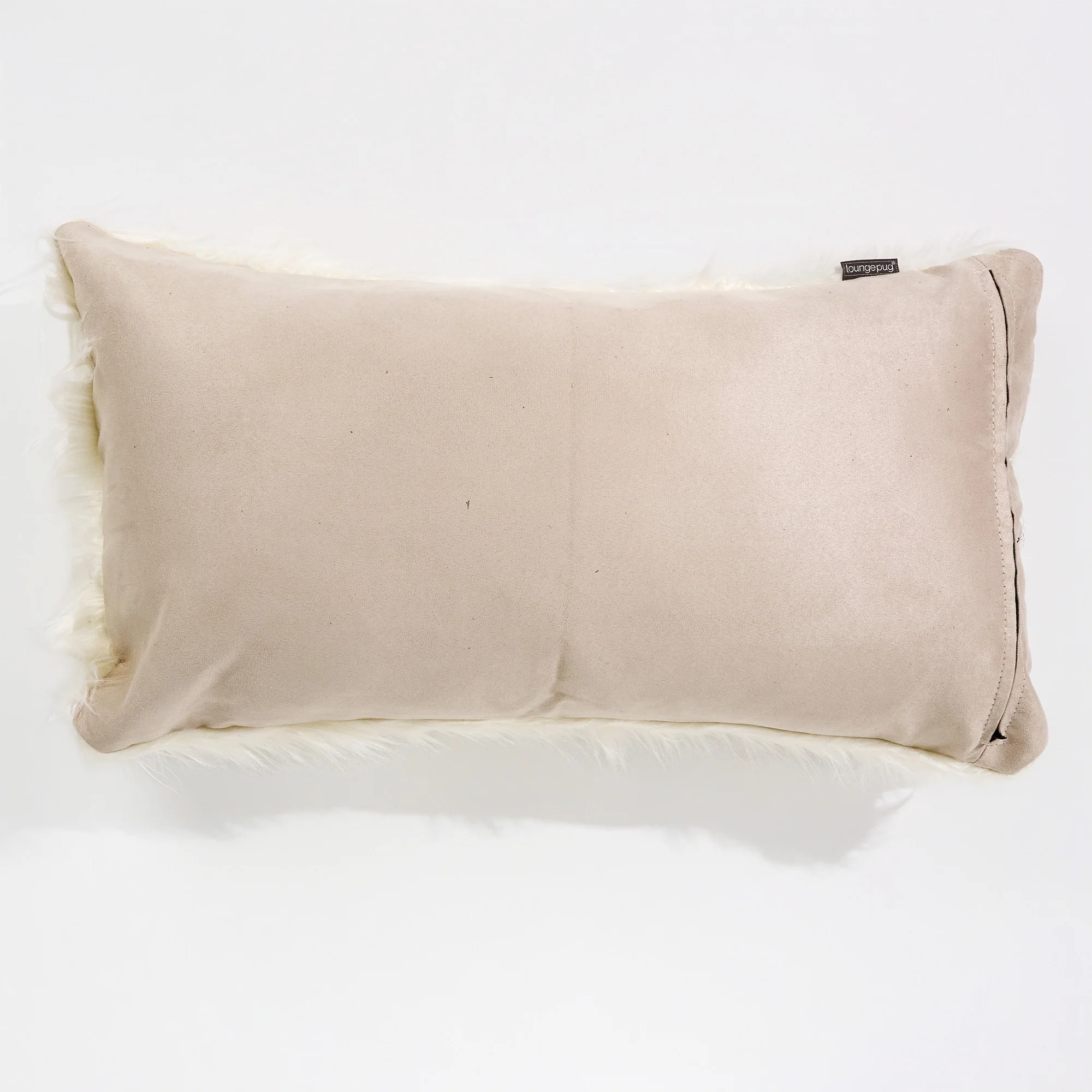 Riesen Dekokissen / Sofa Kissenbezug 40 x 70cm - Mongolisches Kunstfell Crème - Image 2