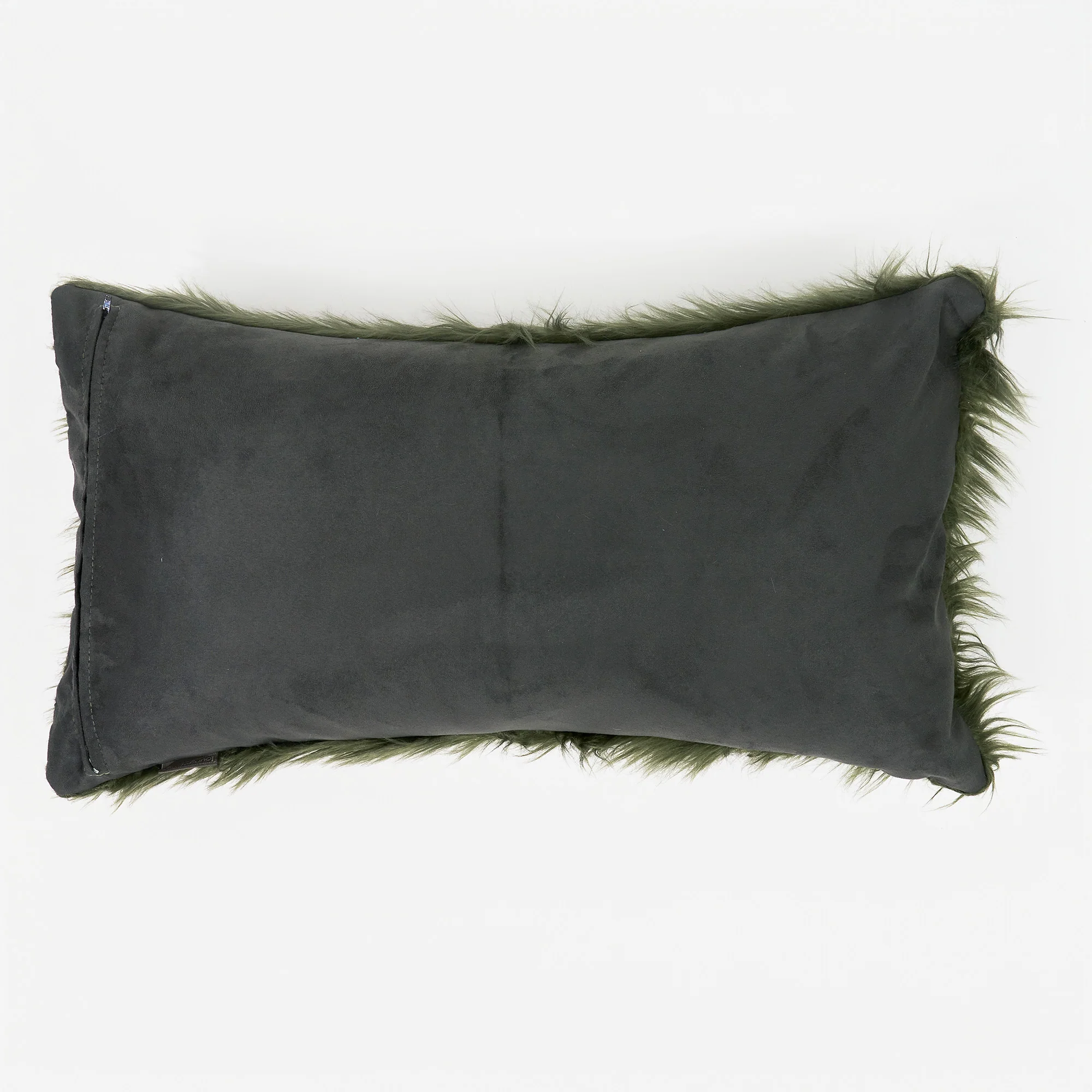 Riesen Dekokissen / Sofa Kissenbezug 40 x 70cm - Mongolisches Kunstfell Salbeigrün - Image 2