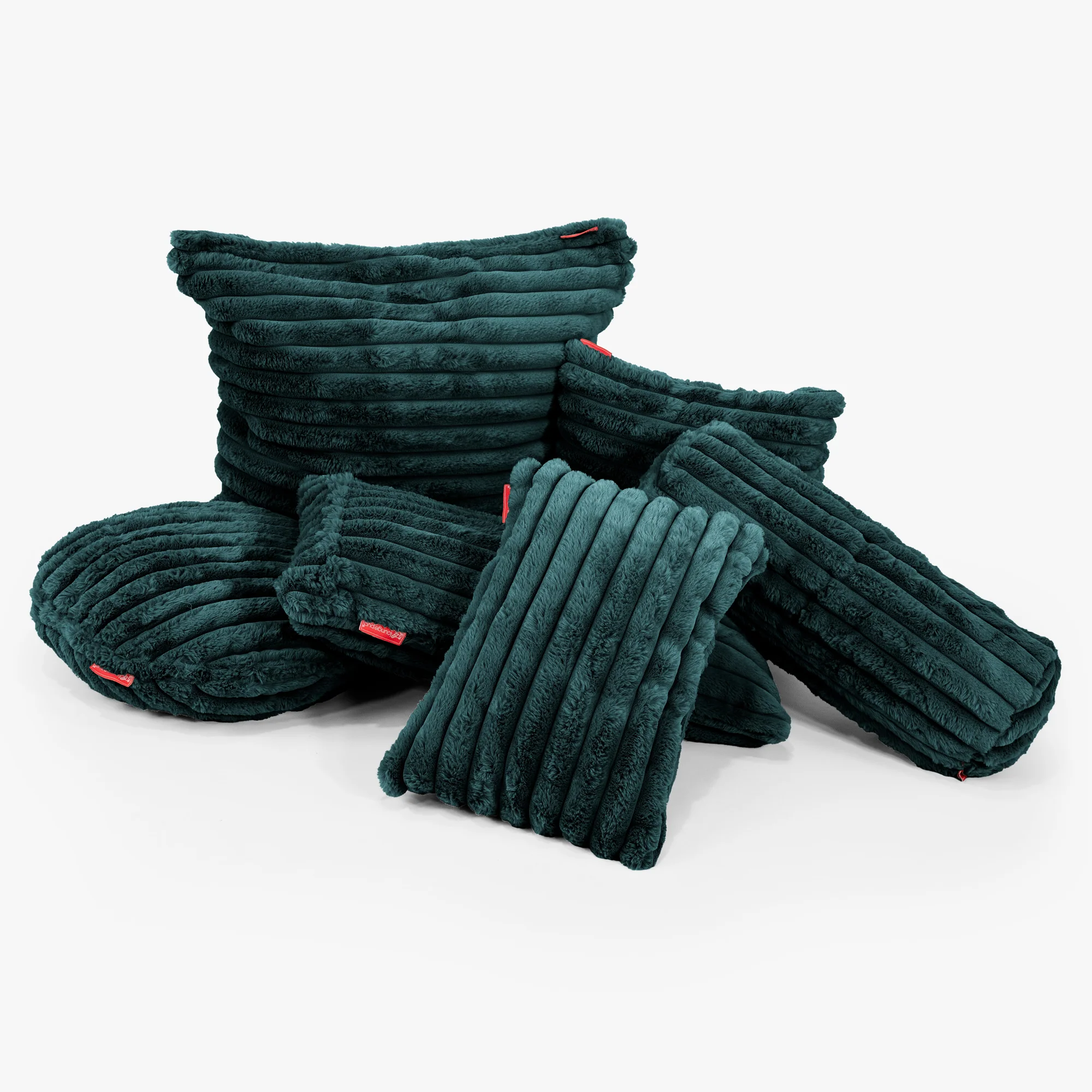 Riesen Dekokissen / Sofa Kissenbezug 40 x 70cm - Ultra Plüsch Cord Blaugrün - Image 2