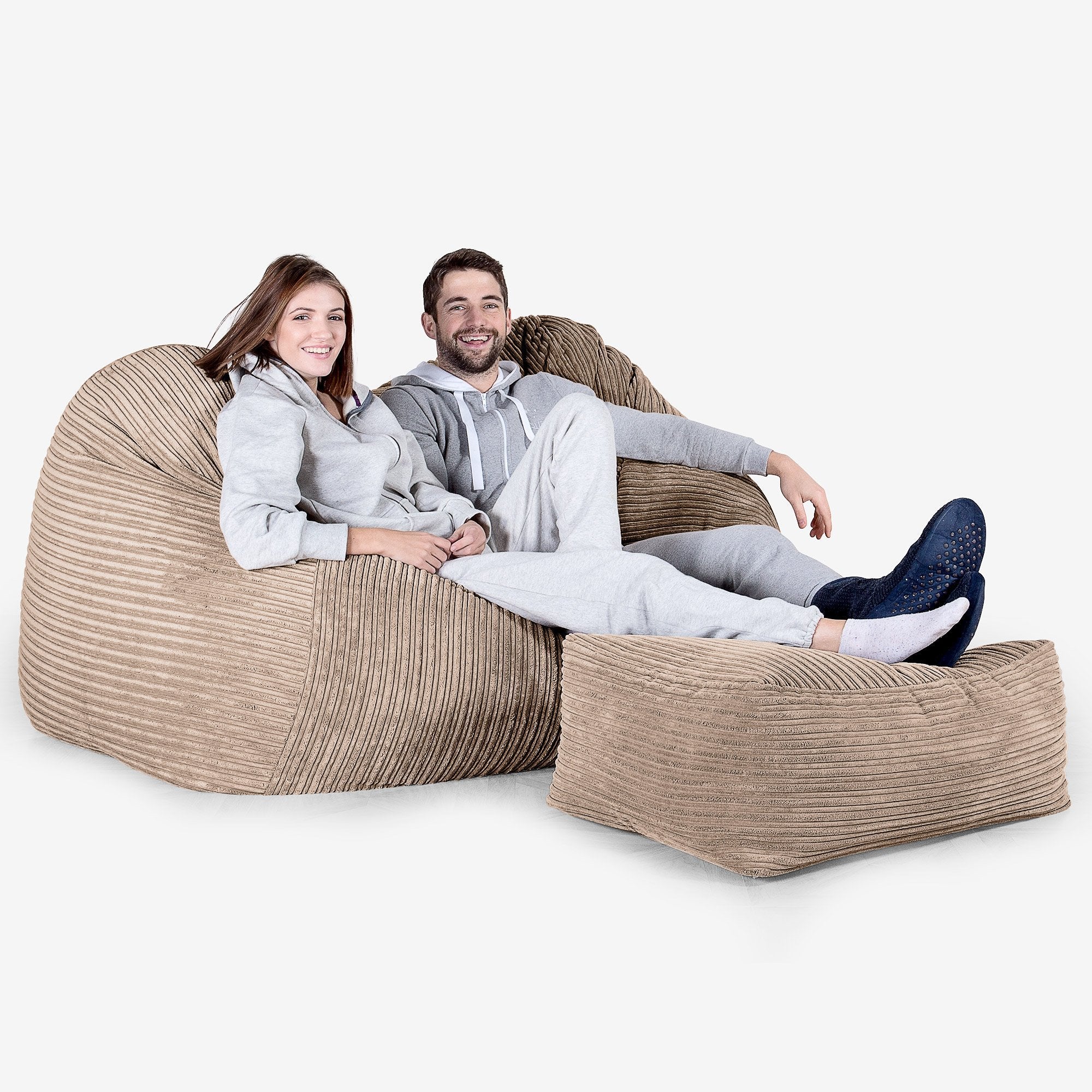 Riesen Sitzsack Couch - Cord Sand - Image 2