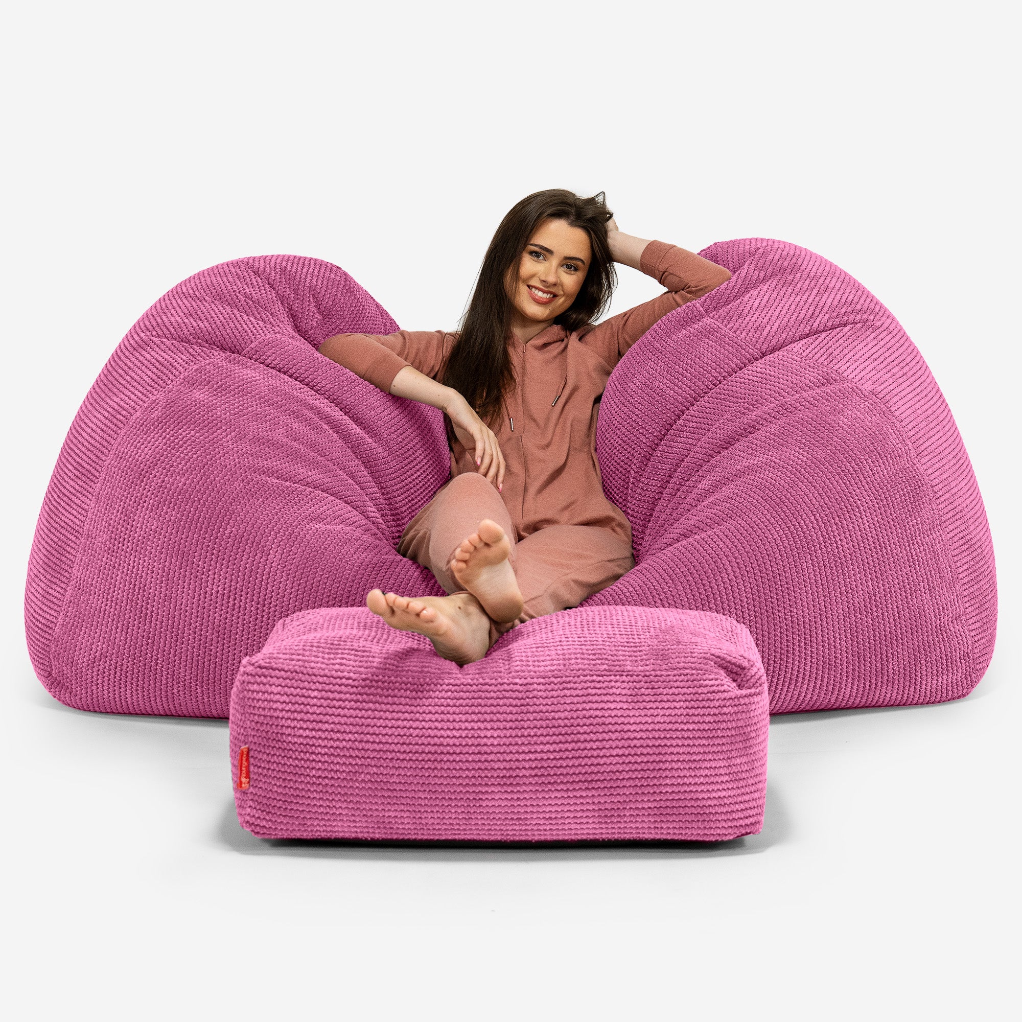 Riesen Sitzsack Couch - Pom-Pom Pink - Image 2