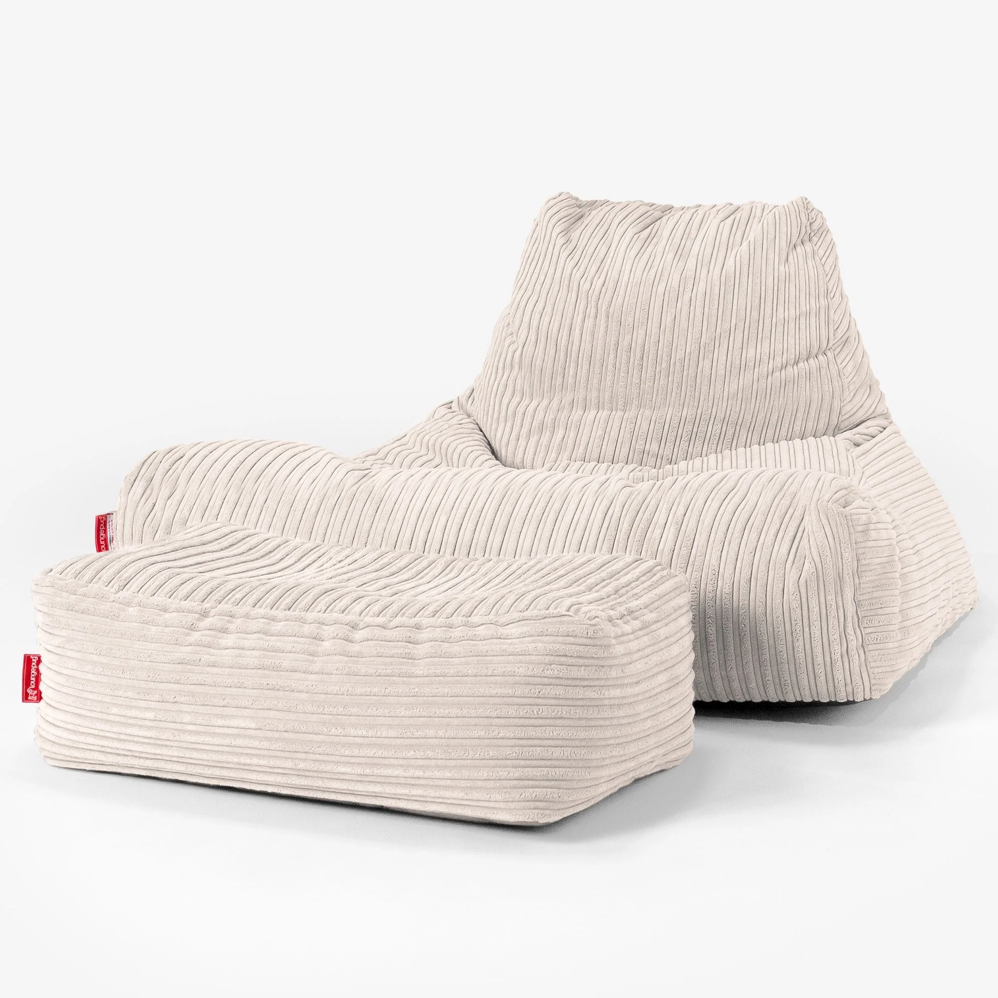 Riesen Sitzsack Lounge Sessel - Cord Elfenbein - Image 2