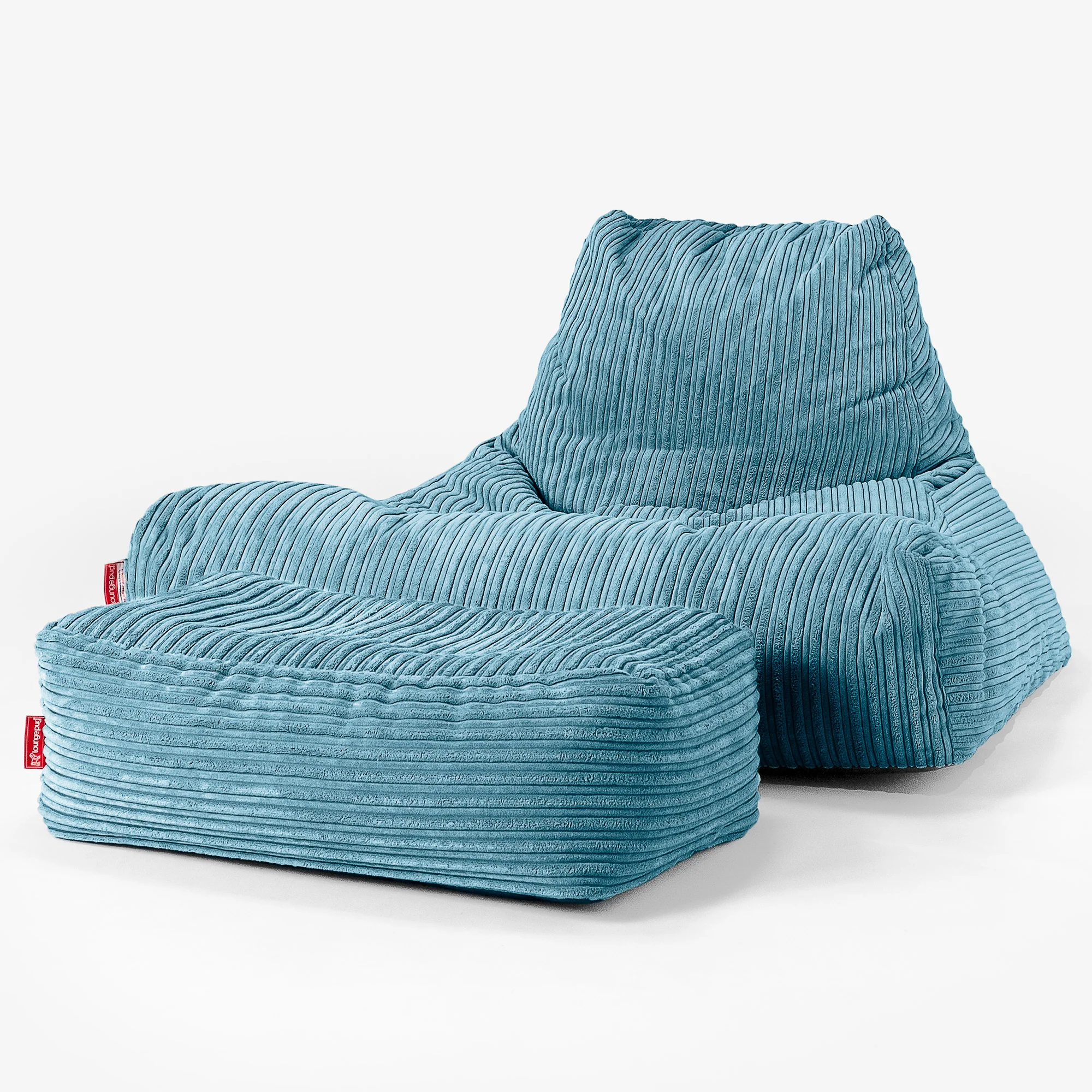 Riesen Sitzsack Lounge Sessel - Cord Türkis - Image 2