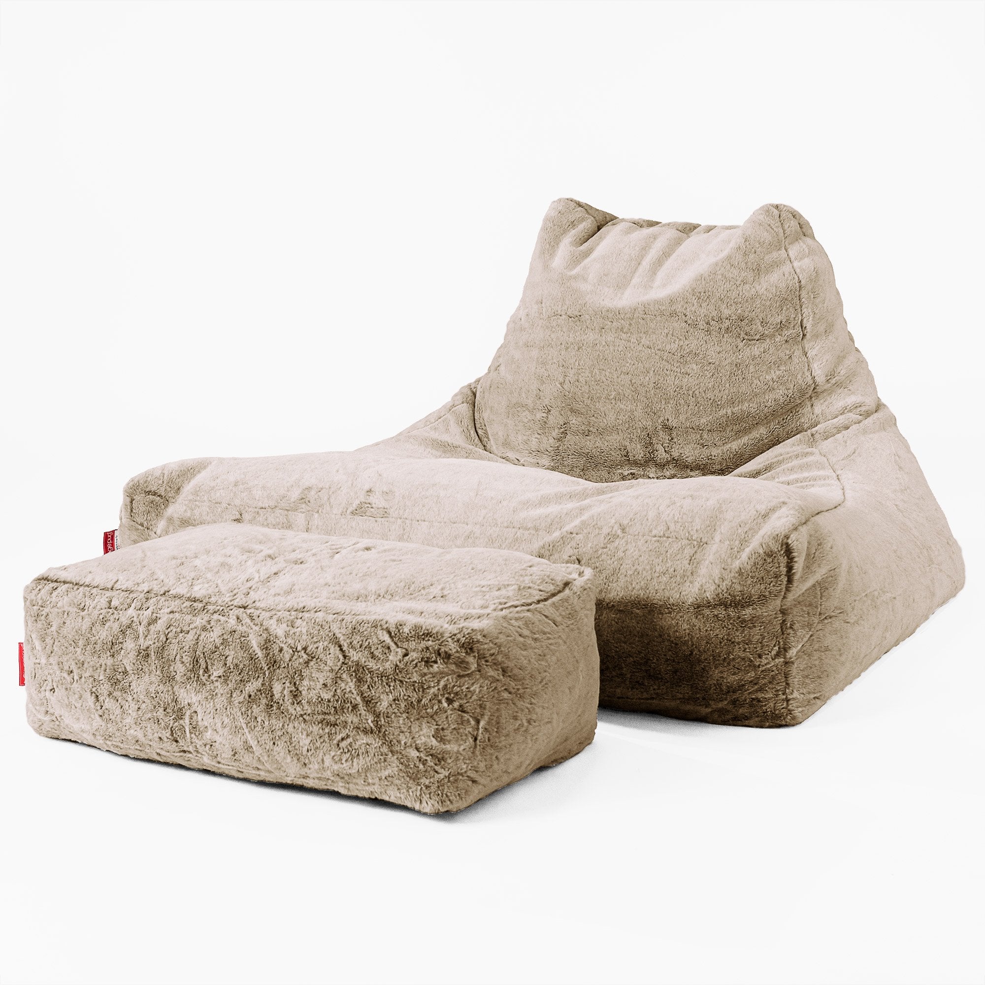 Riesen Sitzsack Lounge Sessel - Kaninchen Kunstfell Goldbraun - Image 2