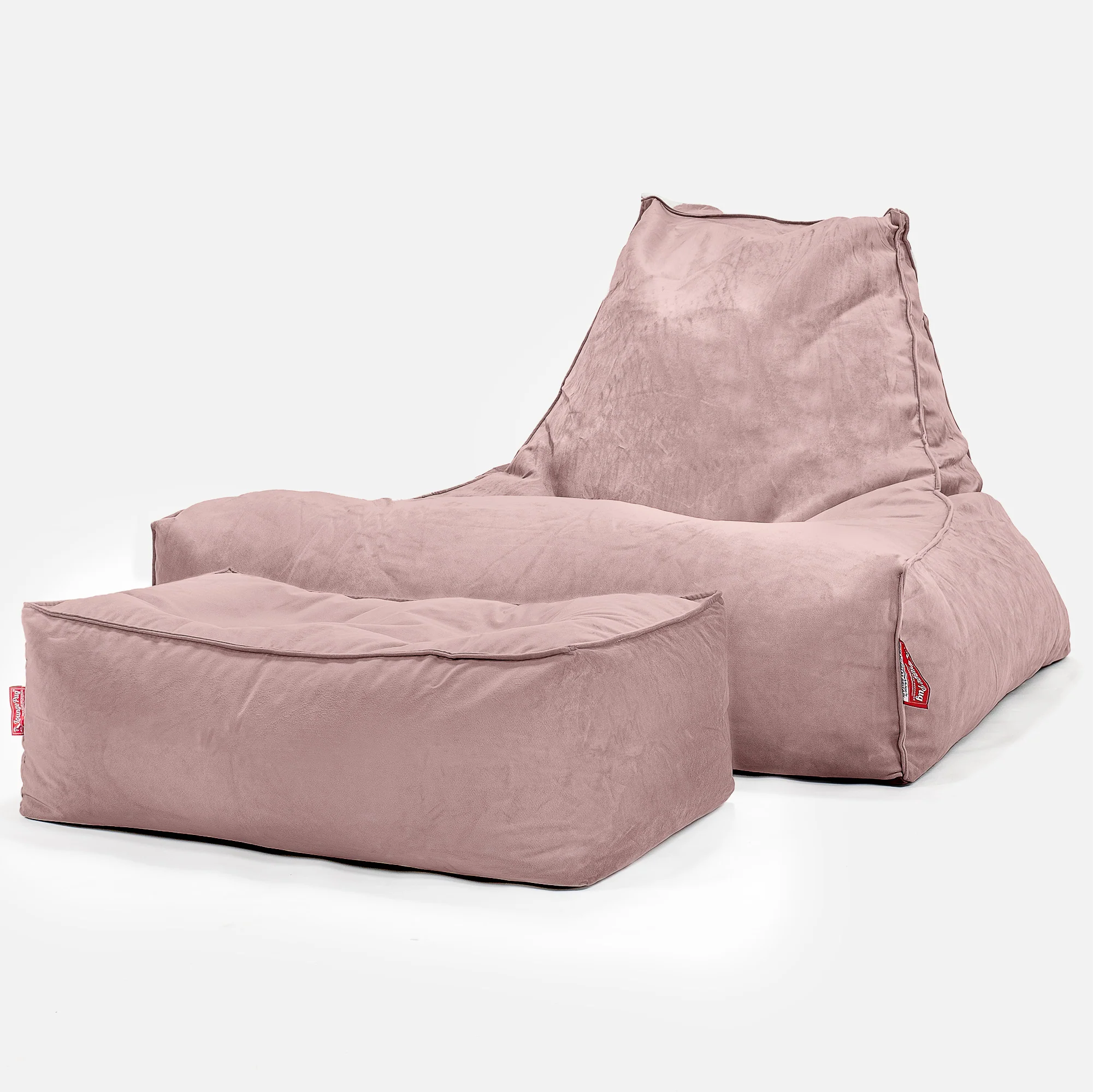 Riesen Sitzsack Lounge Sessel - Samt Pink - Image 2