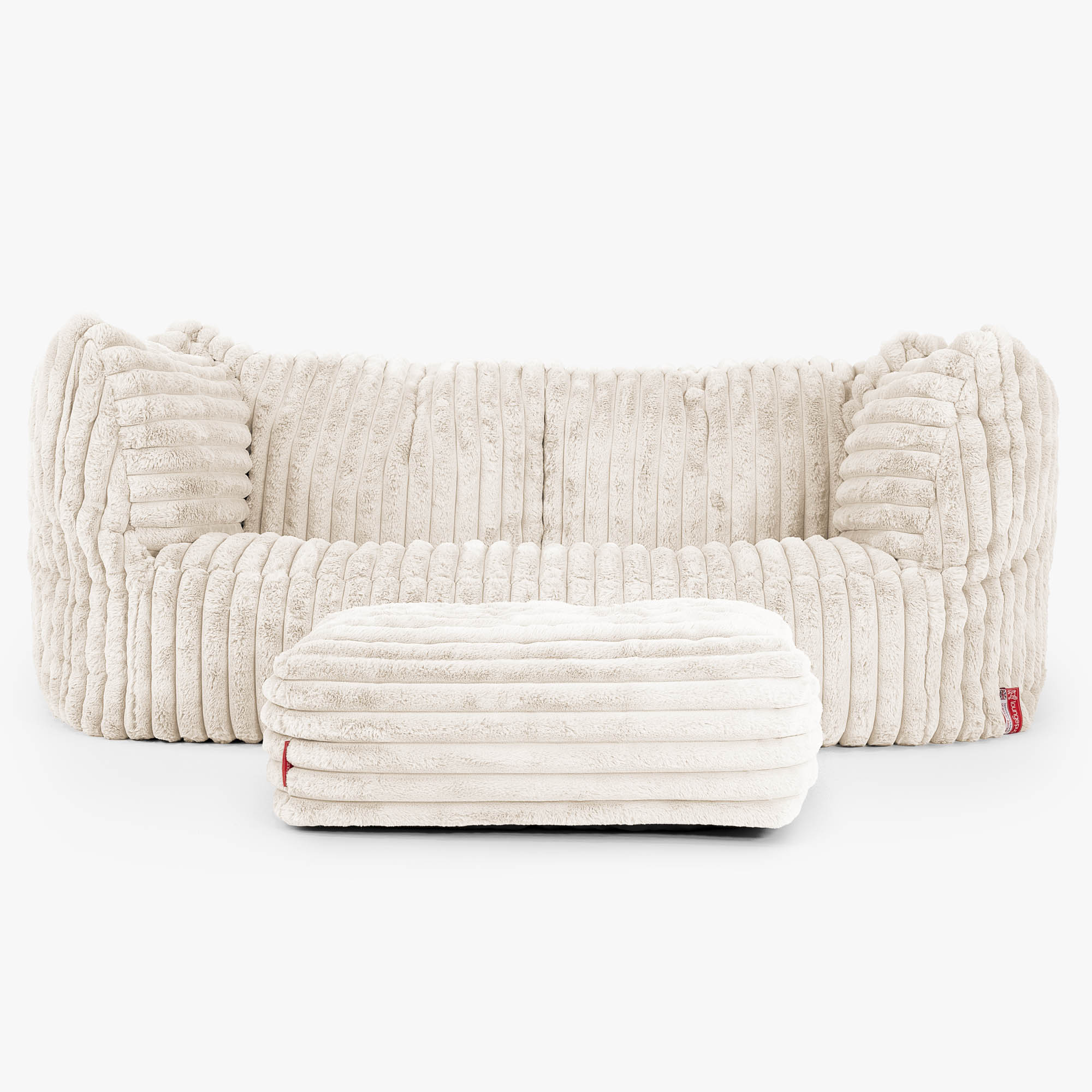 Ruben Sitzsack Sofa - Ultra Plüsch Cord Creme - Image 2