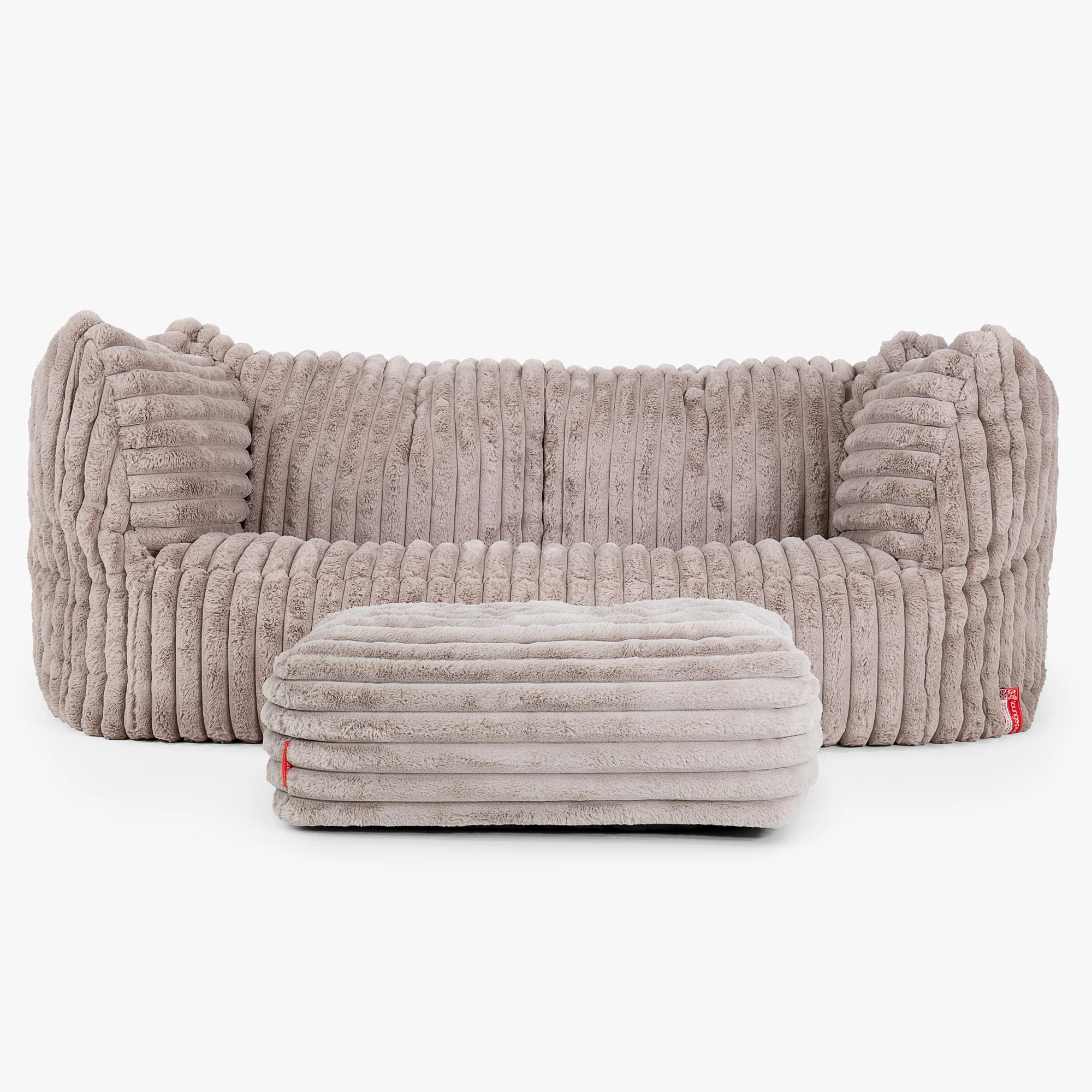 Ruben Sitzsack Sofa - Ultra Plüsch Cord Nerzfarben - Image 2
