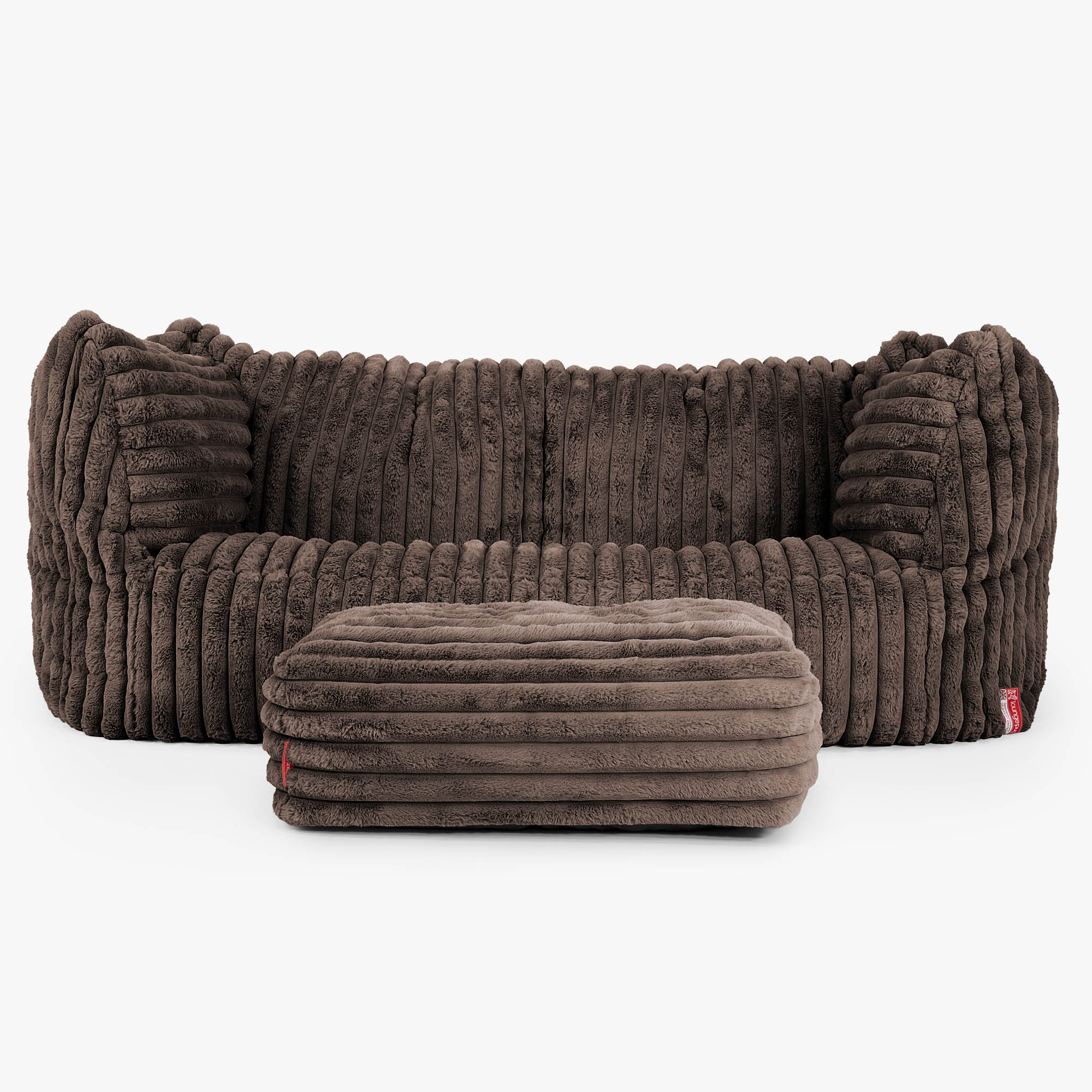 Ruben Sitzsack Sofa - Ultra Plüsch Cord Nussbraun - Image 2