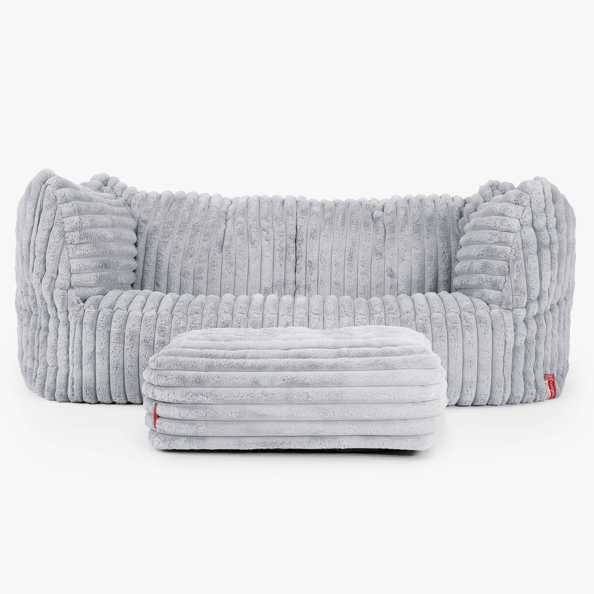 Ruben Sitzsack Sofa - Ultra Plüsch Cord Taubenblau - Image 2
