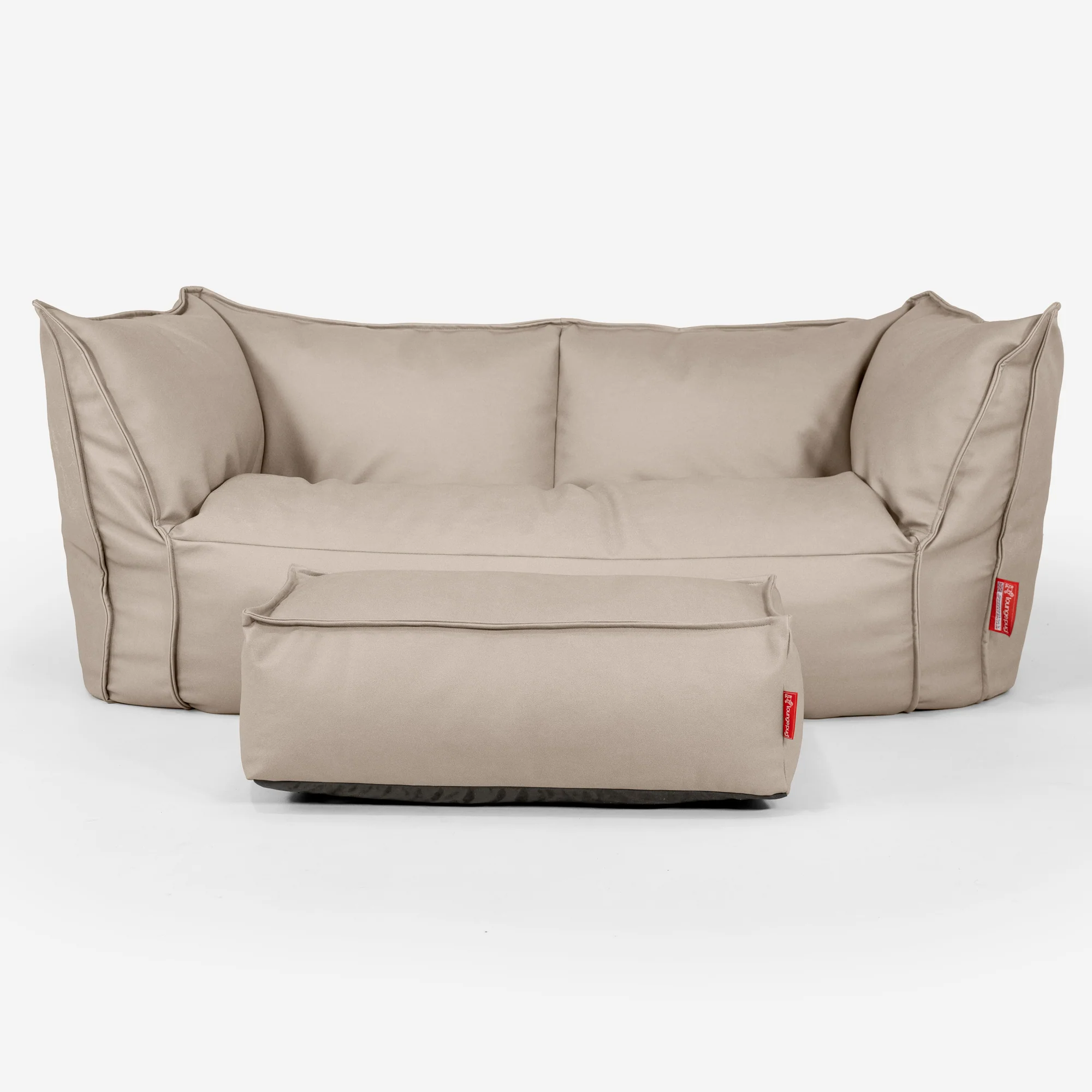Ruben Sitzsack Sofa - Veganes Leder Elfenbein - Image 2