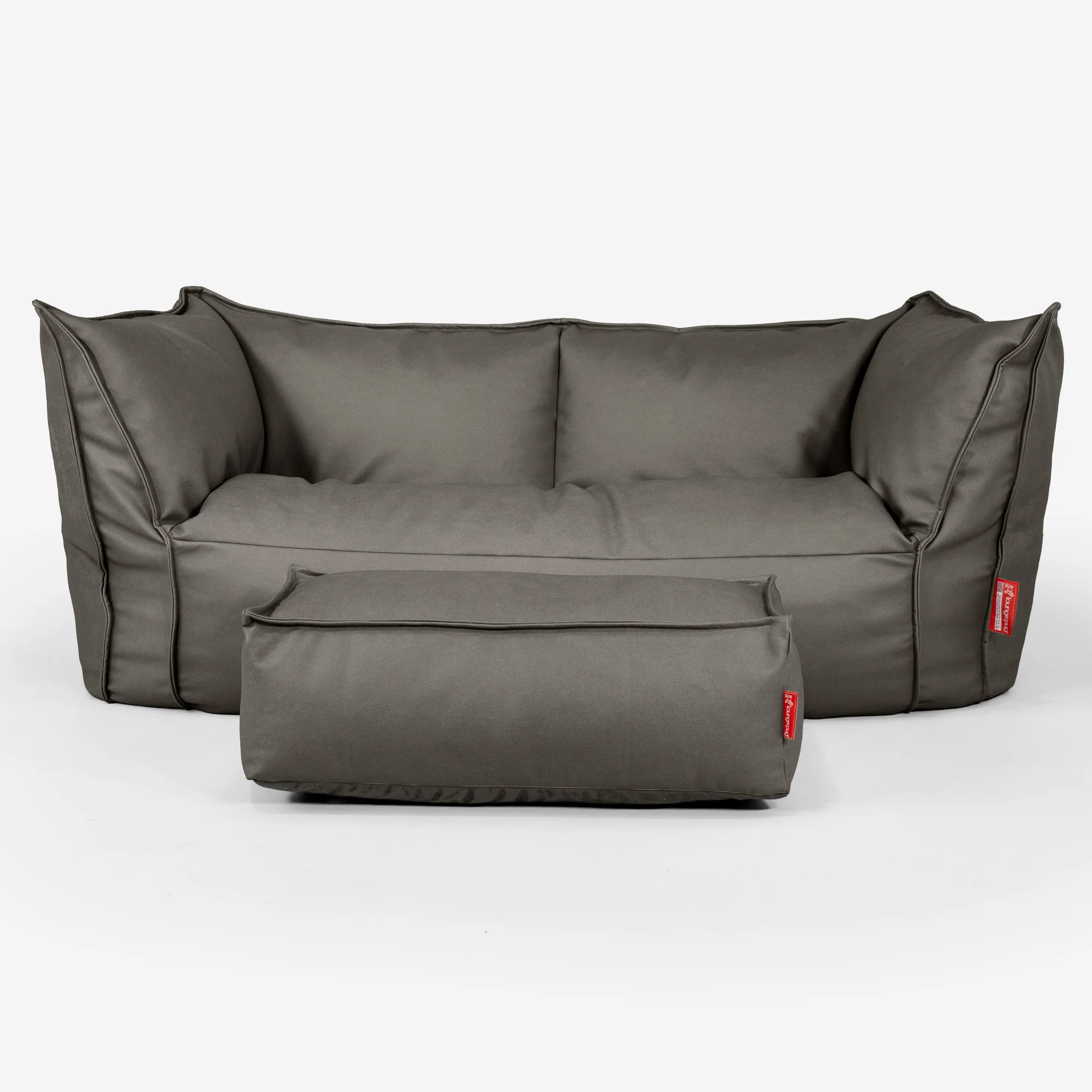 Ruben Sitzsack Sofa - Veganes Leder Grau - Image 2