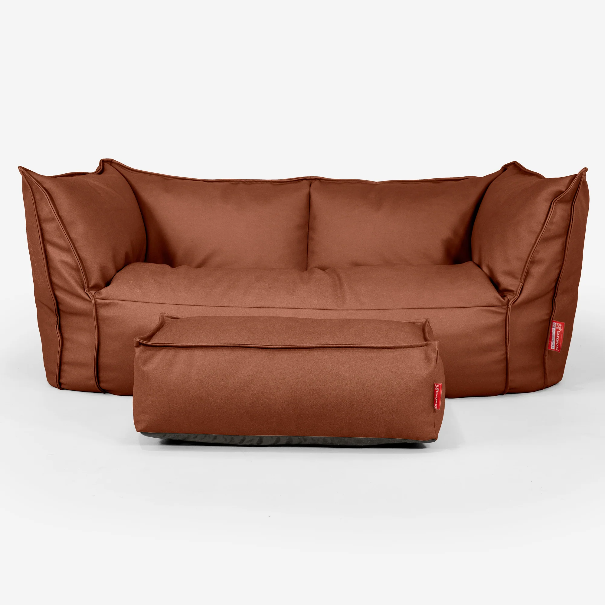 Ruben Sitzsack Sofa - Veganes Leder Kastanienbraun - Image 2