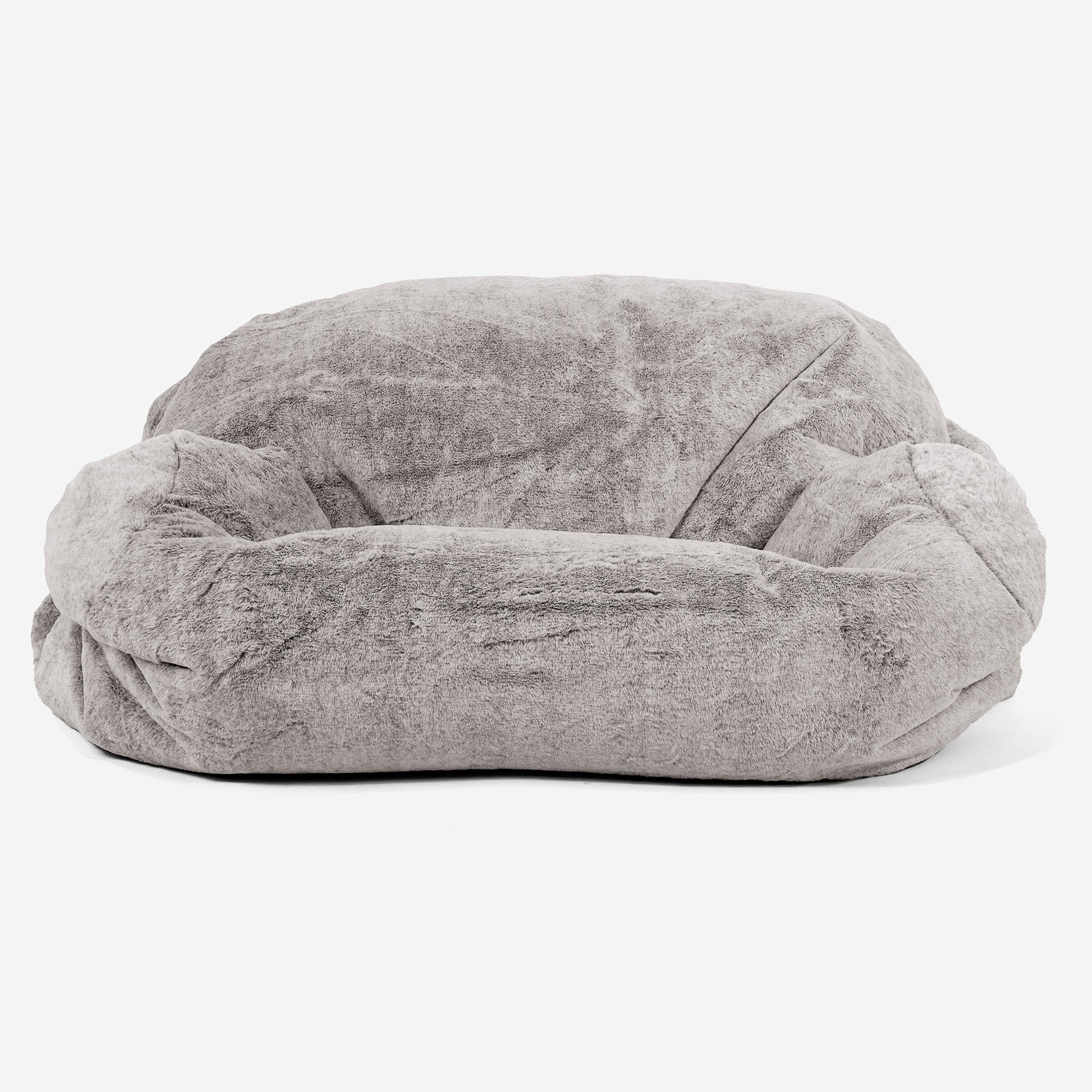 Sabine Sitzsack Sofa - Kaninchen Kunstfell Hellgrau - Image 2