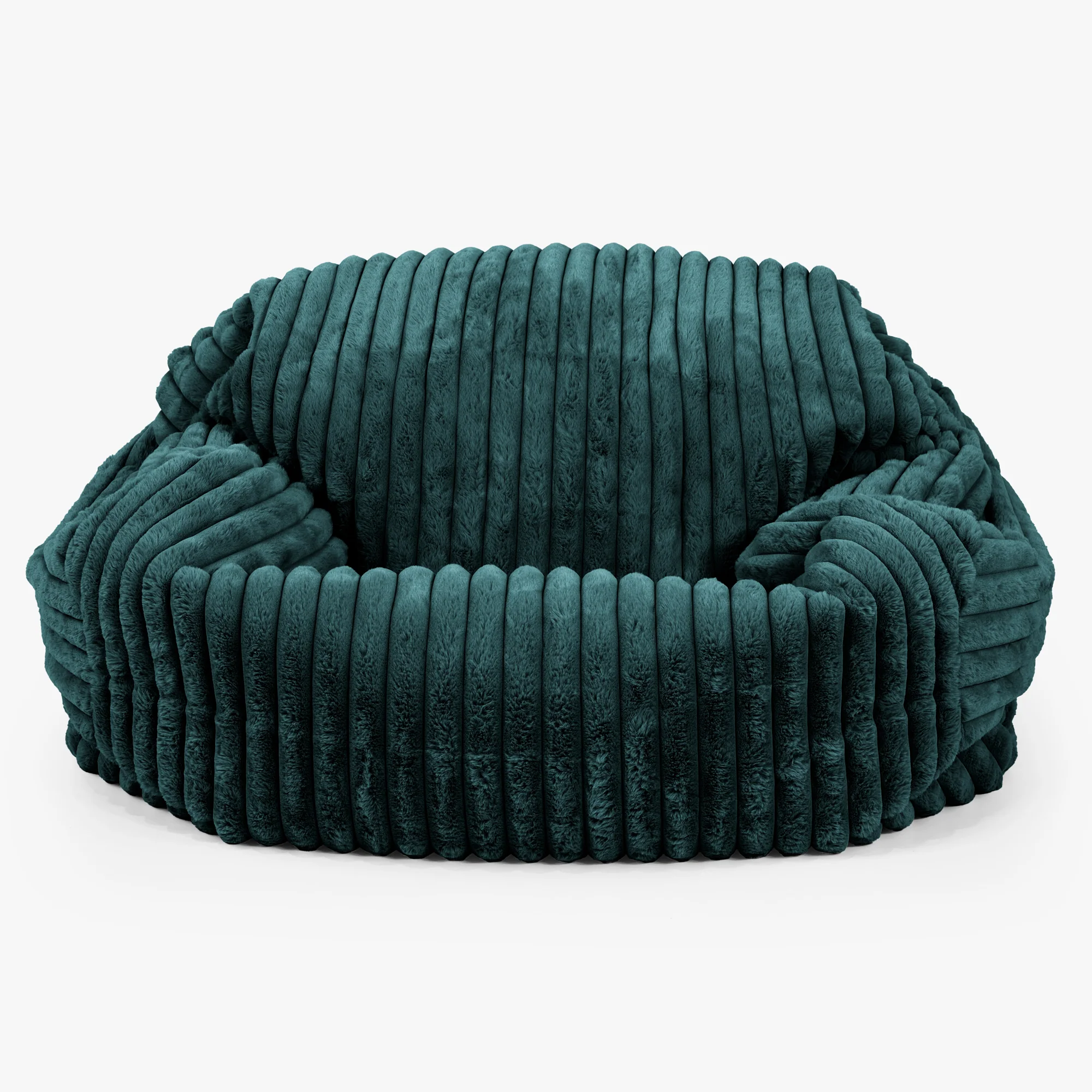 Sabine Sitzsack Sofa - Ultra Plüsch Cord Blaugrün - Image 2