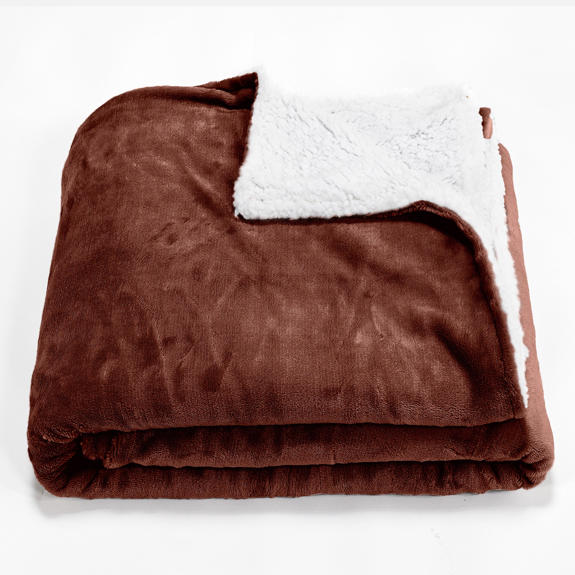 Sherpa-Decke - Sherpa-Fleece Braun - Image 2