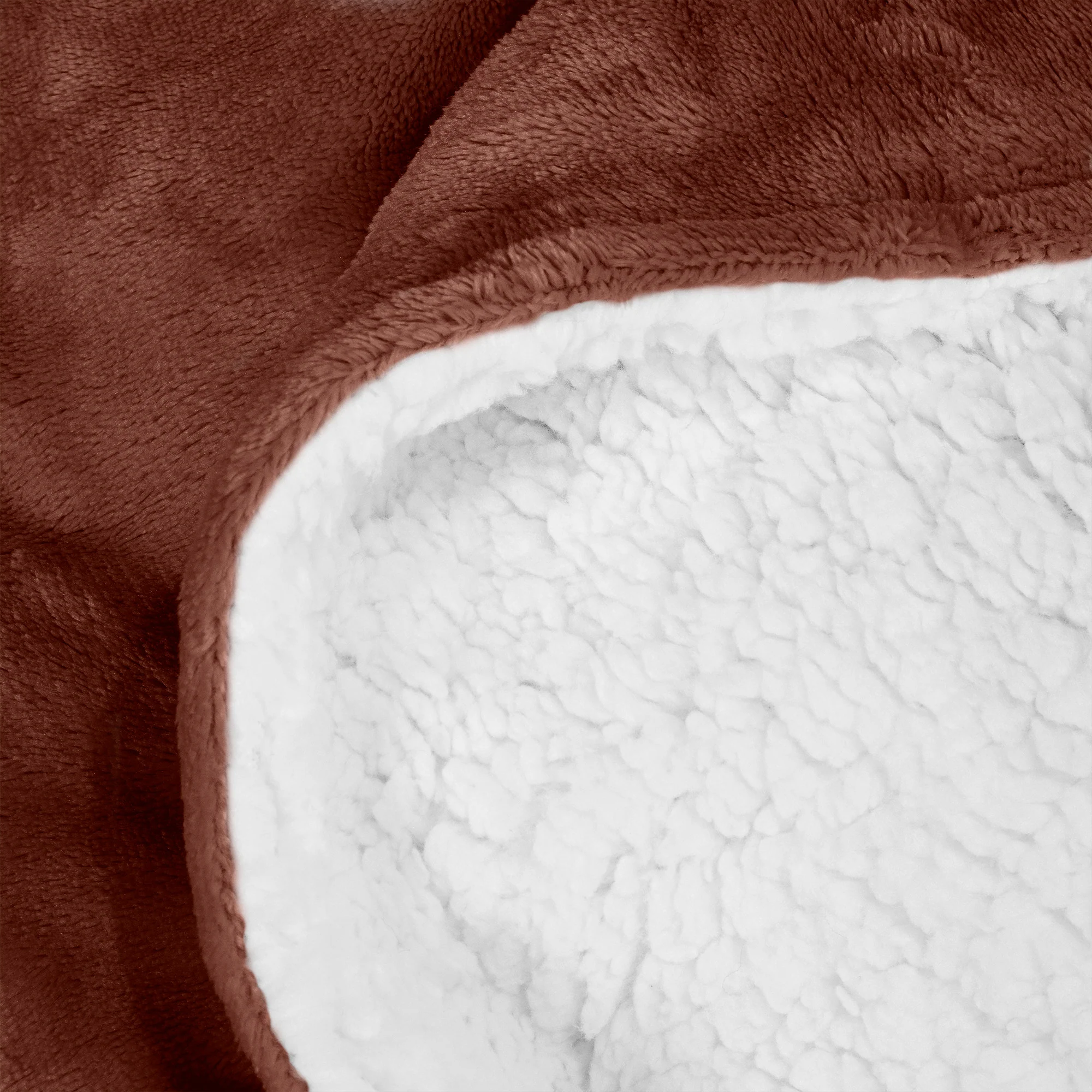 Sherpa-Decke - Sherpa-Fleece Braun - Image 4