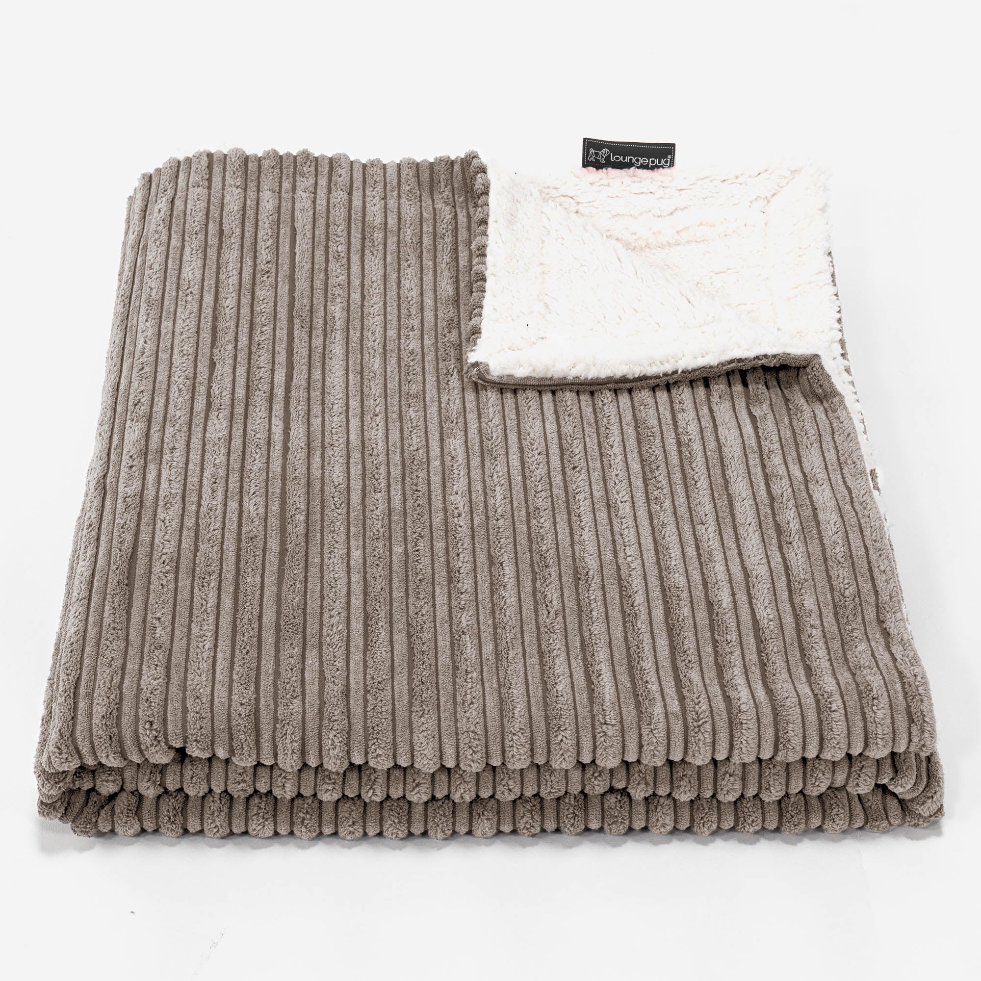 Sherpa-Decke - Cord Beigegrau - Image 2