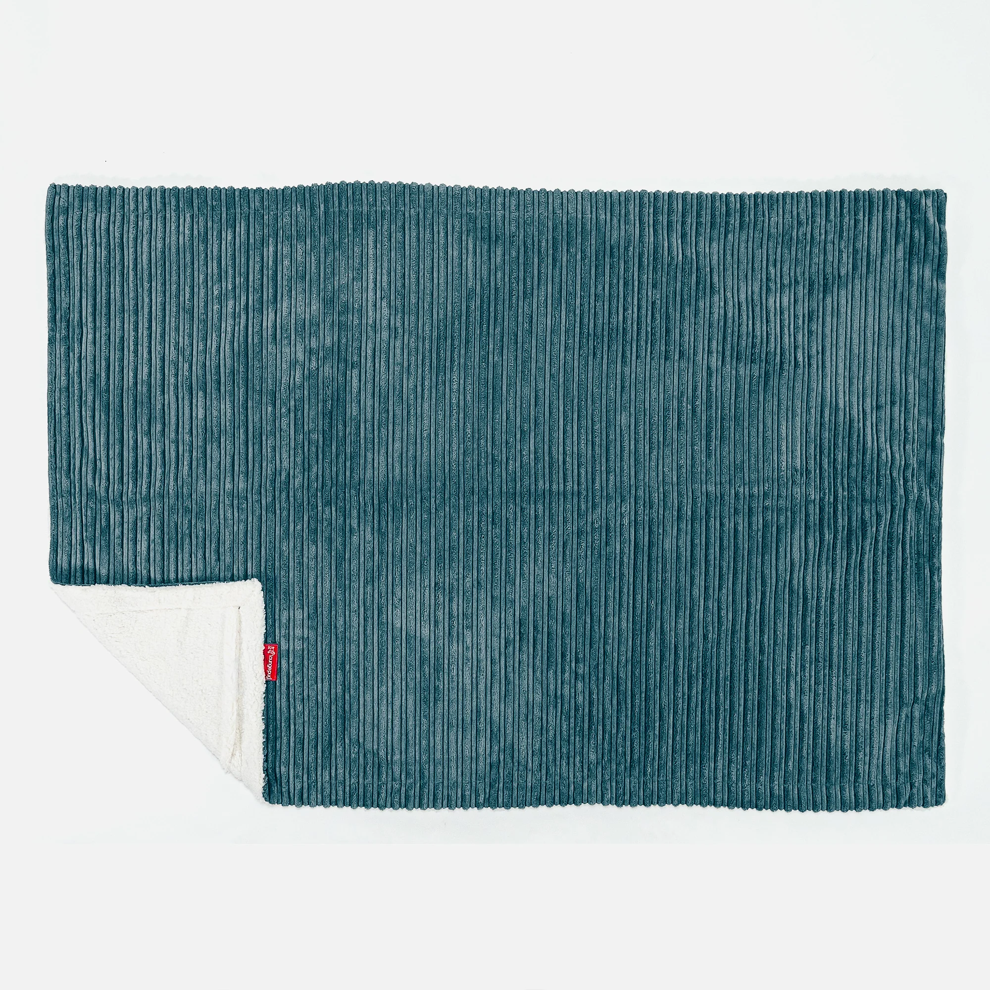 Sherpa-Decke - Cord Blaugrün - Image 3