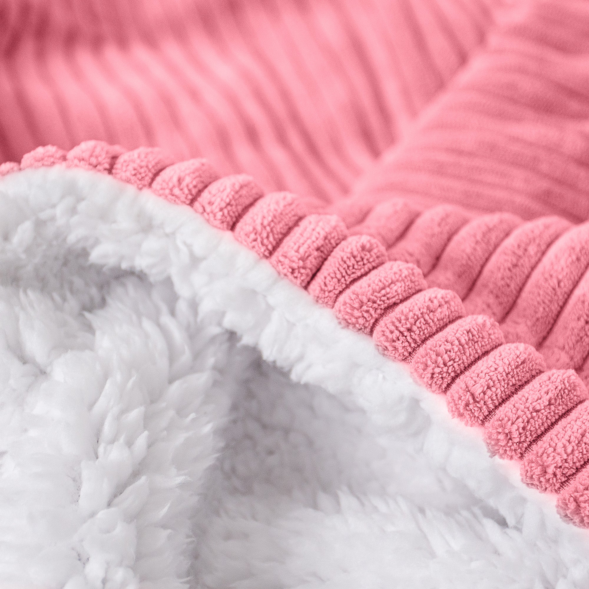 Sherpa-Decke - Cord Koralle - Image 4