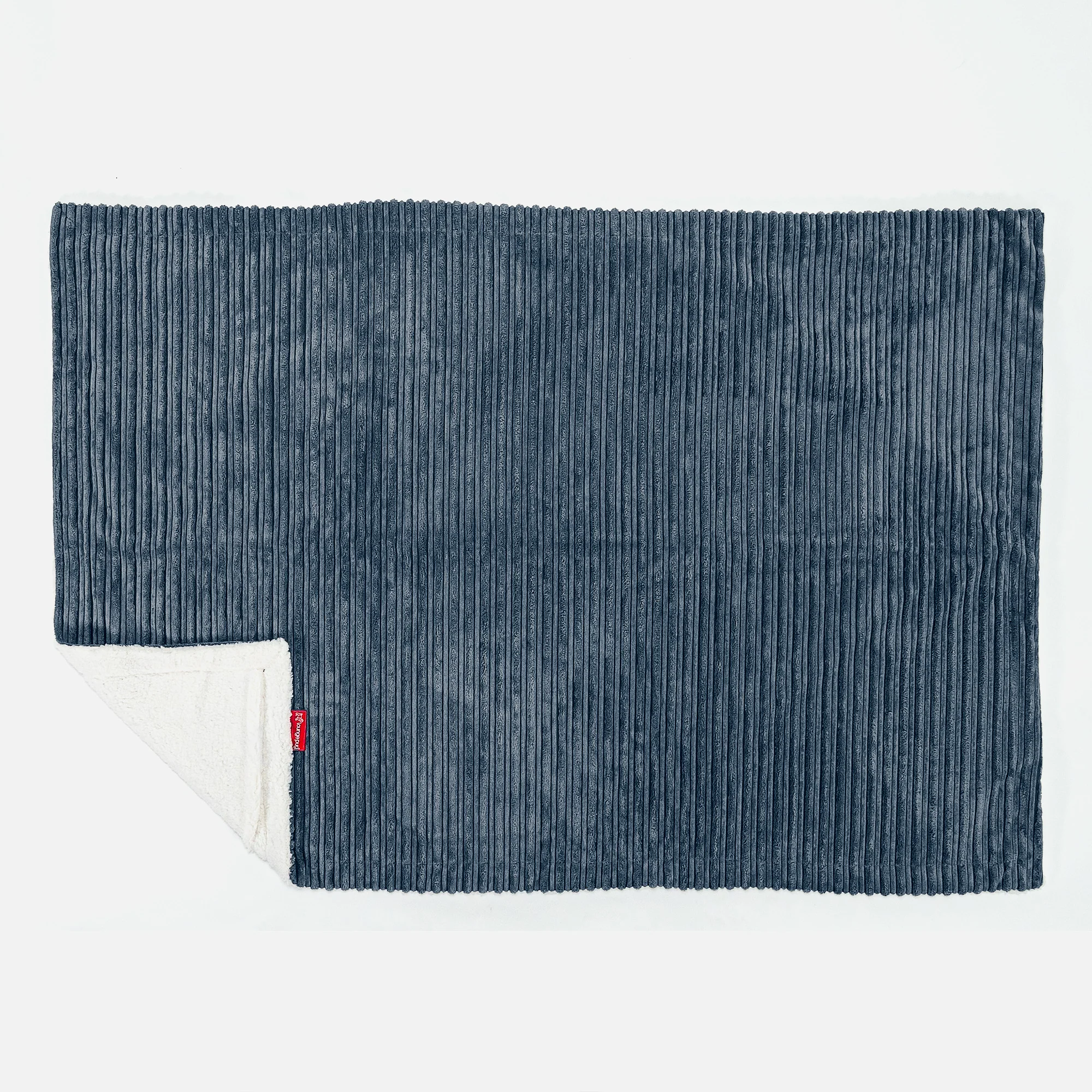Sherpa-Decke - Cord Marineblau - Image 3