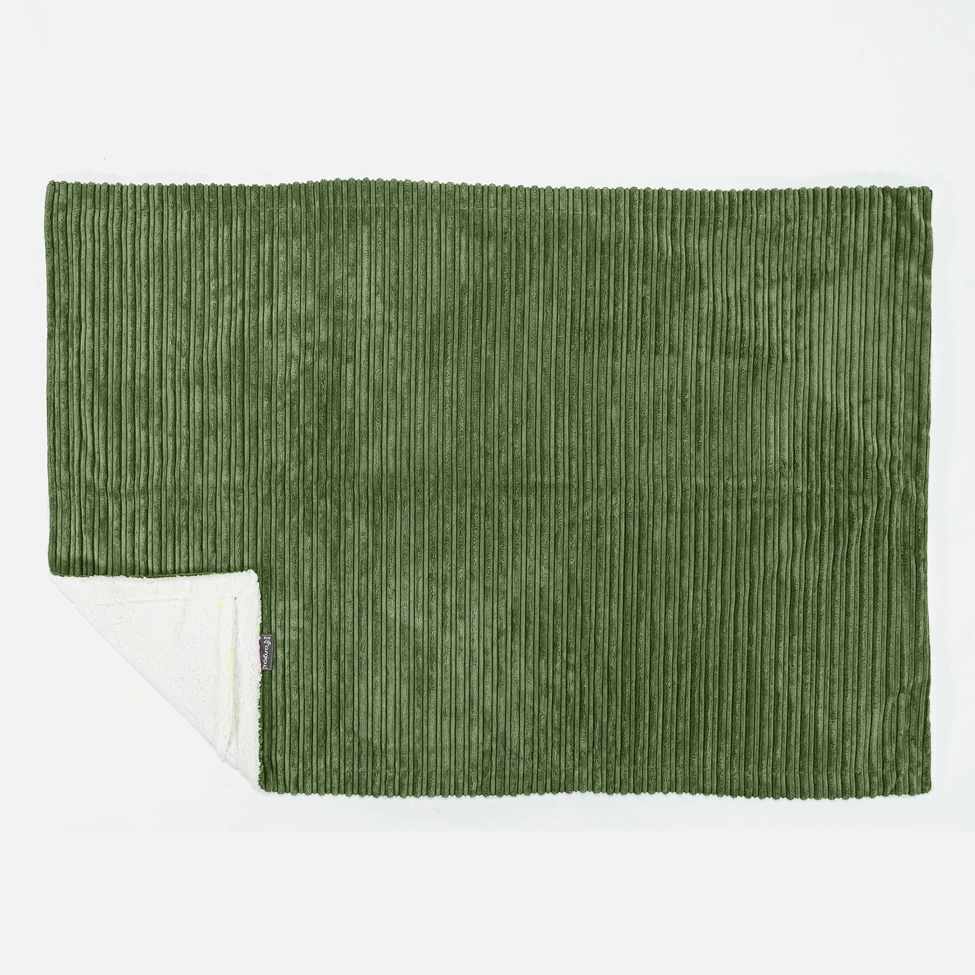Sherpa-Decke - Cord Nadelwaldgrün - Image 3