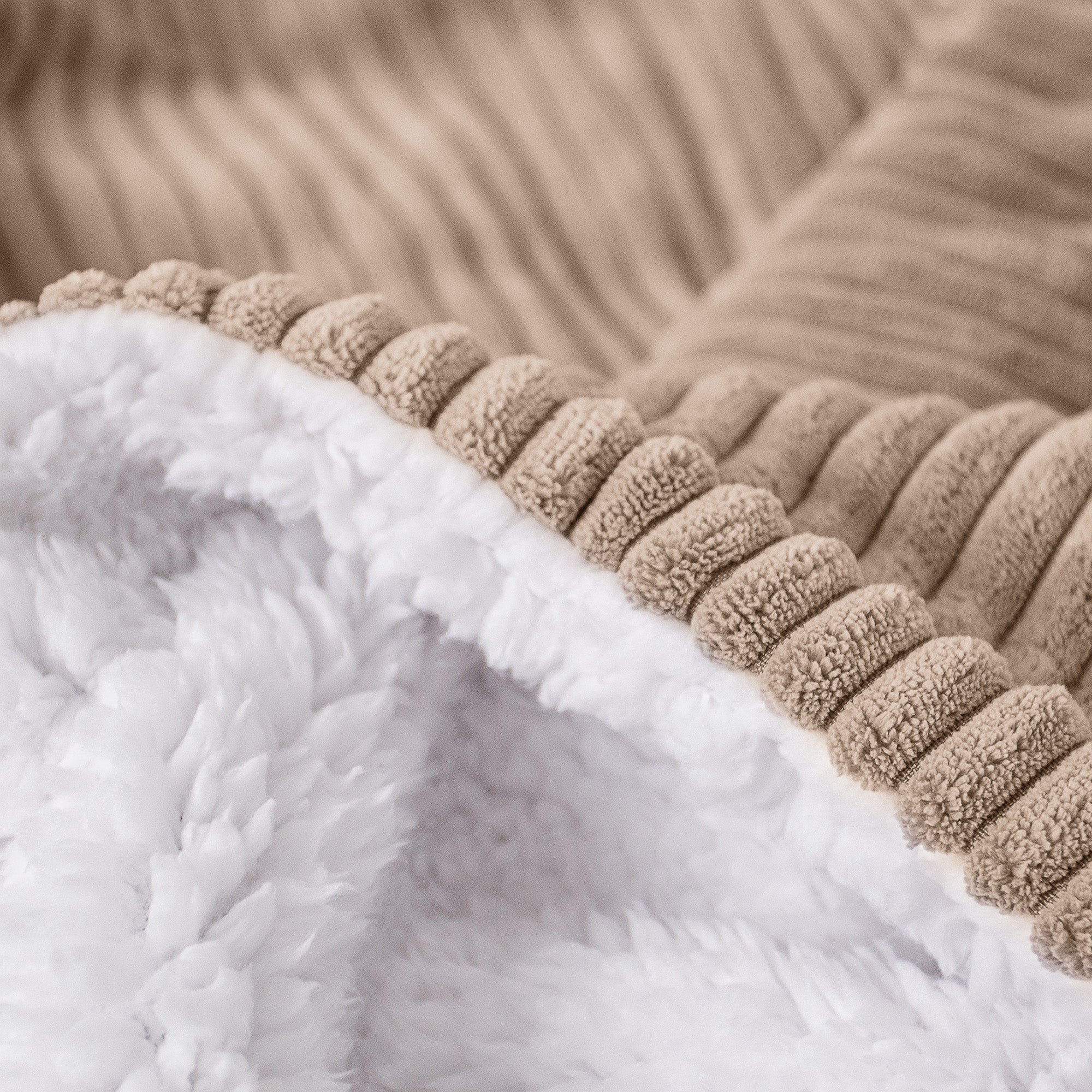 Sherpa-Decke - Cord Sand - Image 4