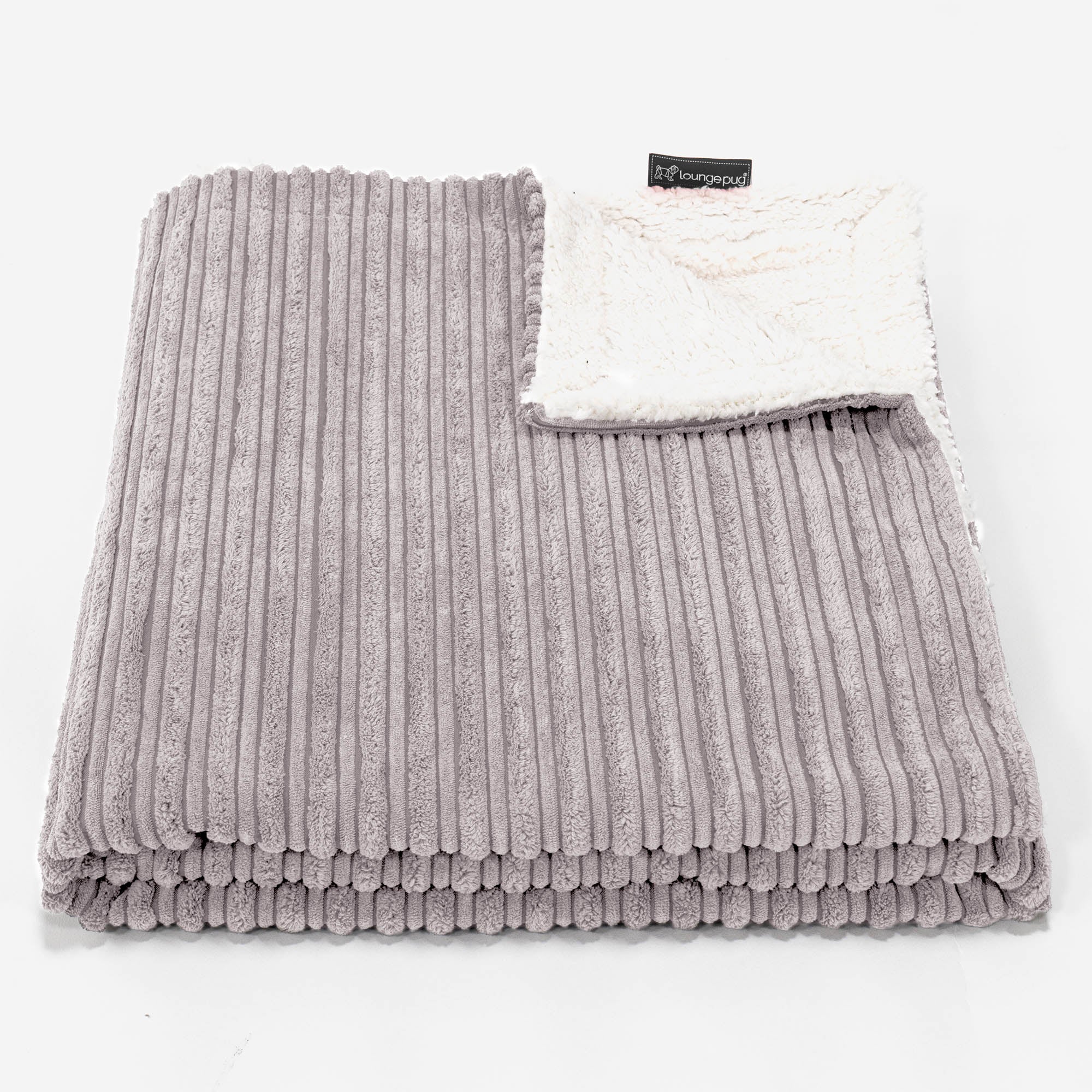 Sherpa-Decke - Cord Silbergrau - Image 2