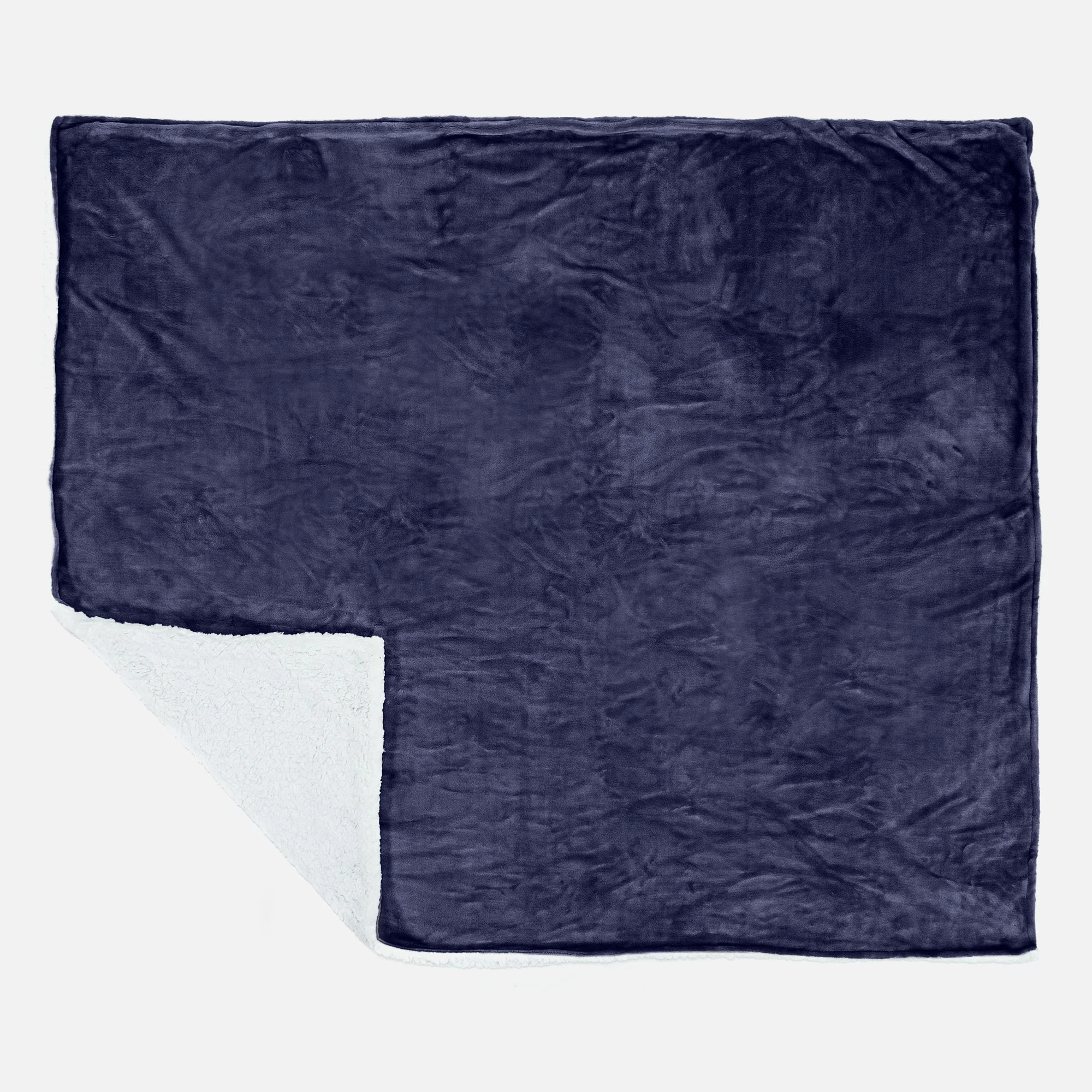 Sherpa-Decke - Sherpa-Fleece Dunkelblau - Image 3