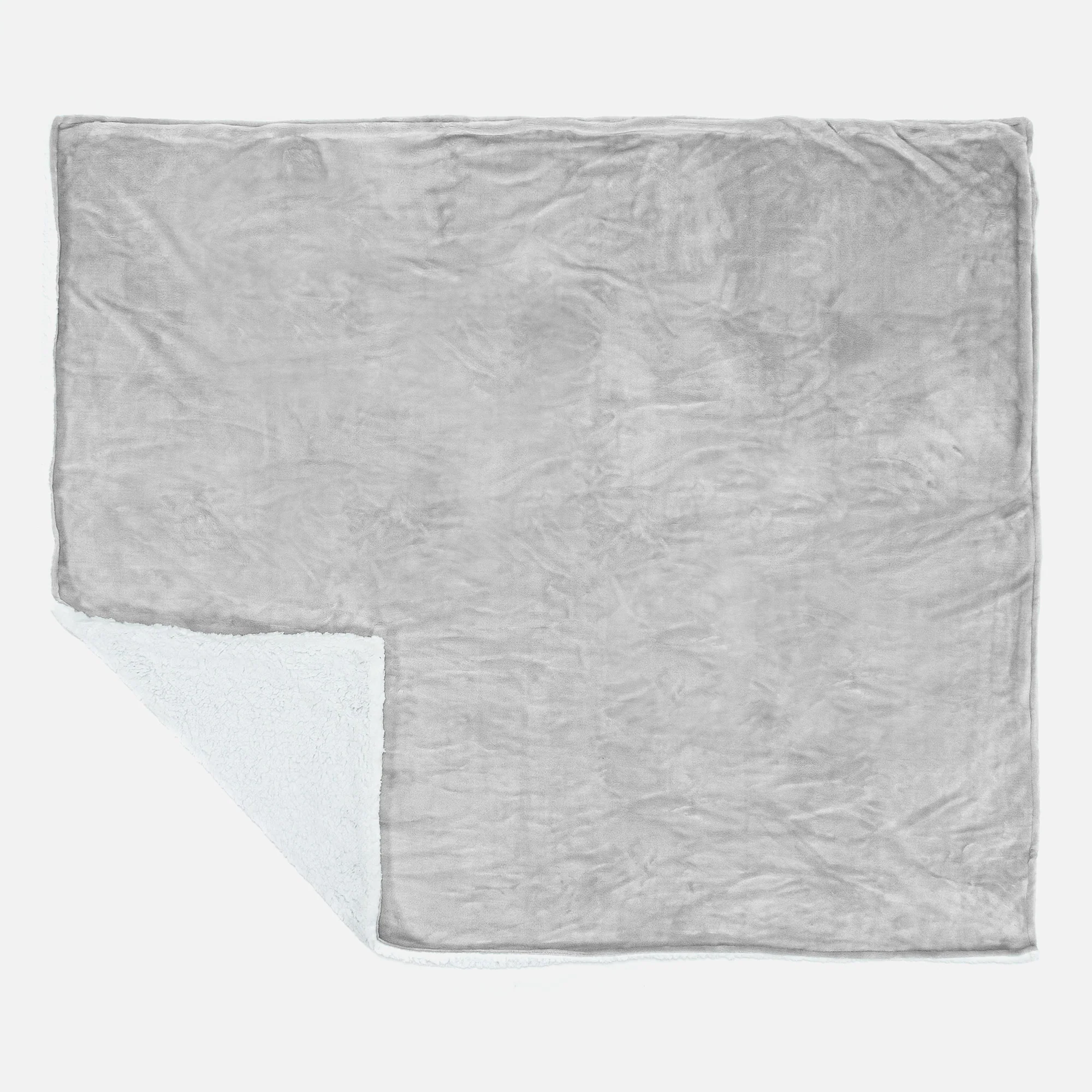 Sherpa-Decke - Sherpa-Fleece Hellgrau - Image 3